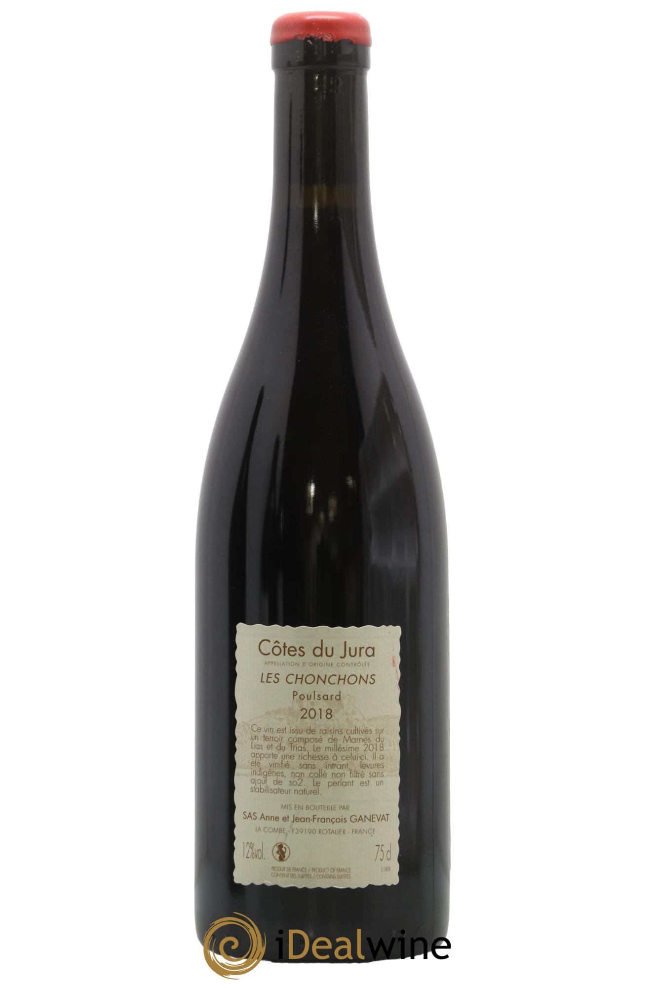 Côtes du Jura Pinot Noir Les Chonchons Anne et Jean François Ganevat 2018 - Lot de 1 bouteille - 1