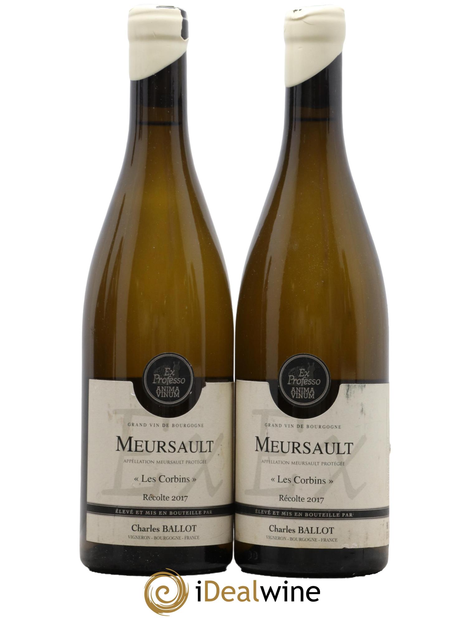 Meursault Les Corbins Domaine Charles Ballot 2017 - Lot de 2 bouteilles - 0