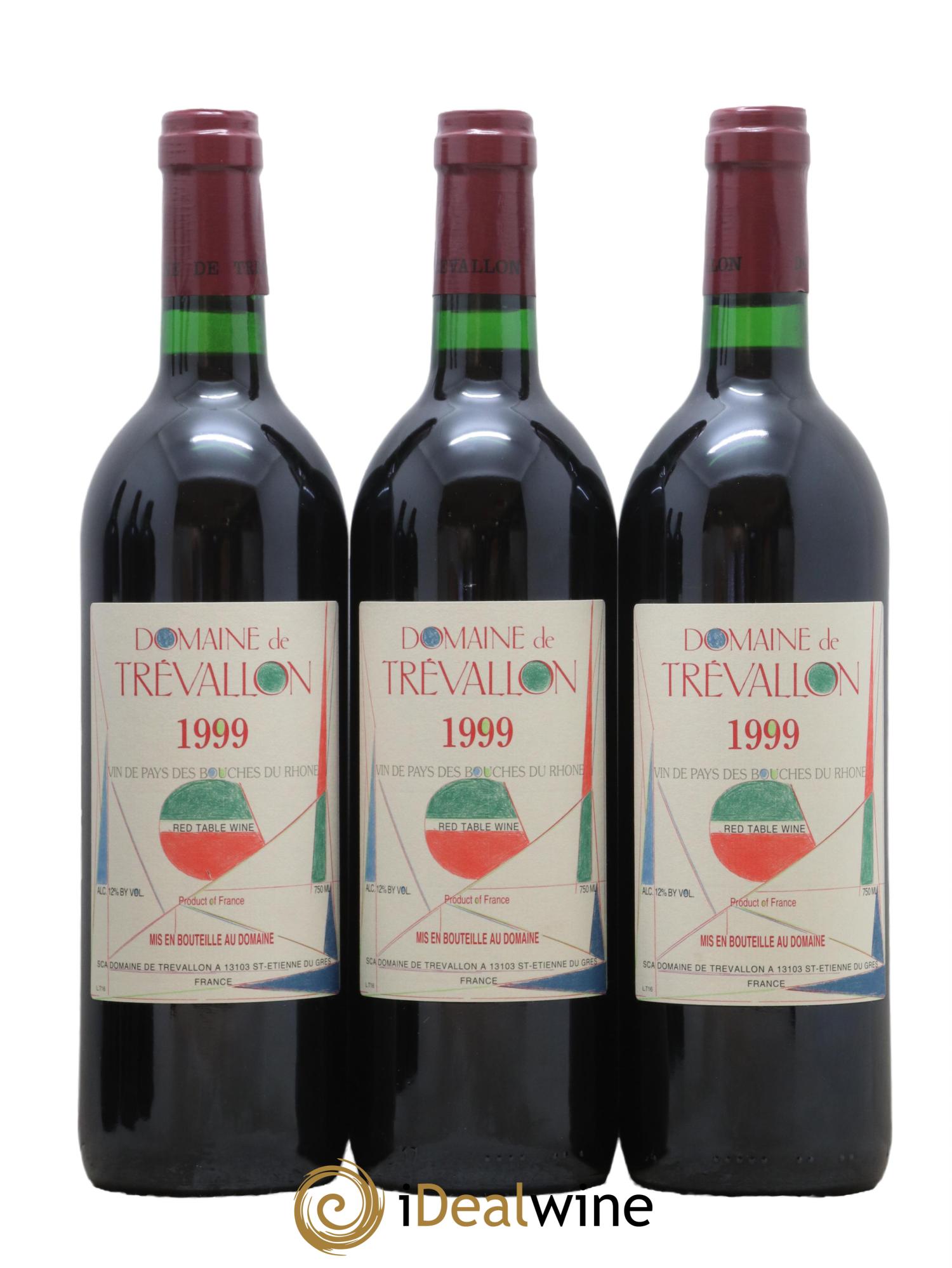 VDP Bouches du Rhône Trévallon (Domaine de) Eloi Dürrbach 1999 - Lot of 12 bottles - 3