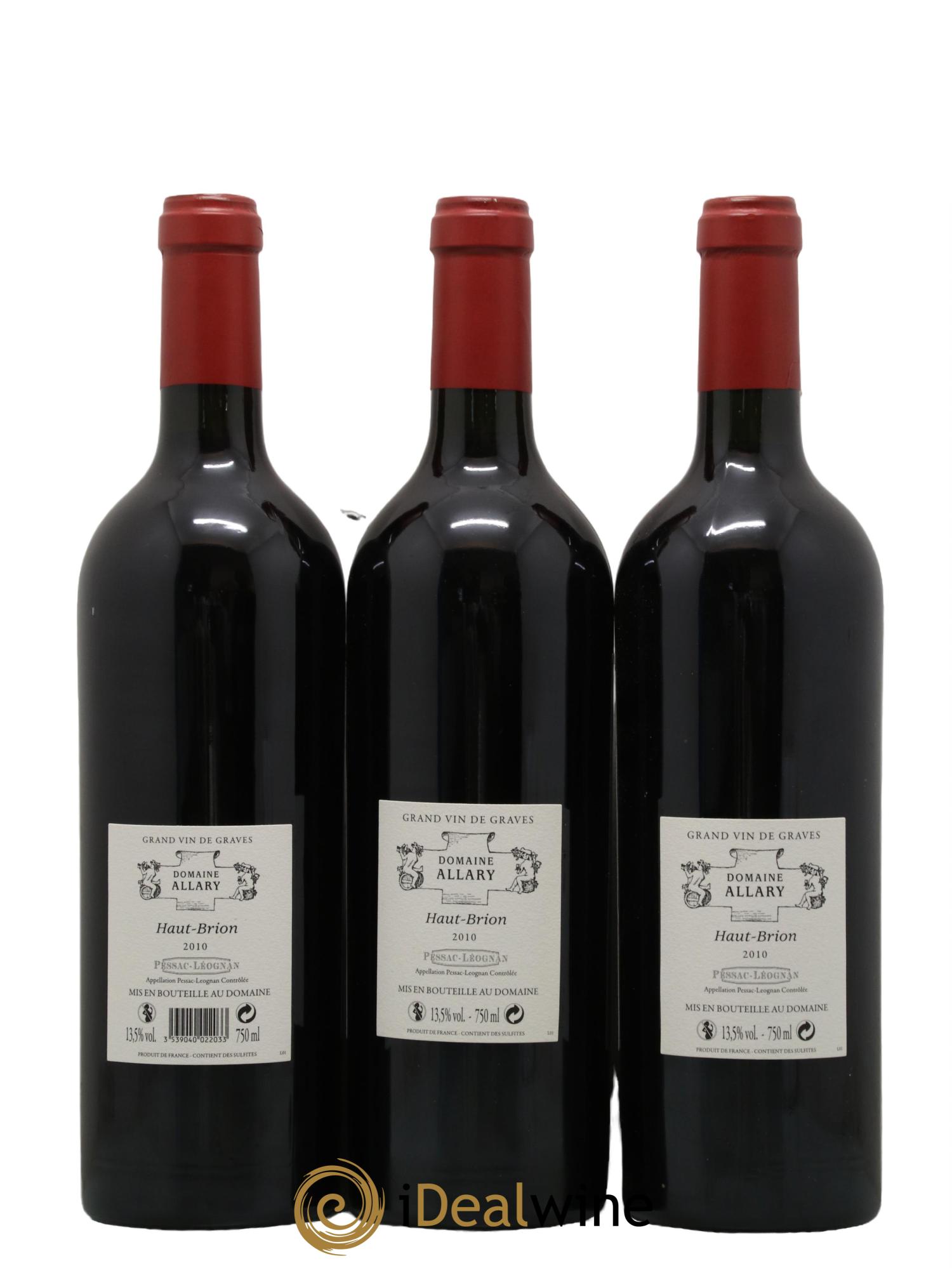 Domaine Allary Haut-Brion 2010 - Lot de 3 bouteilles - 1