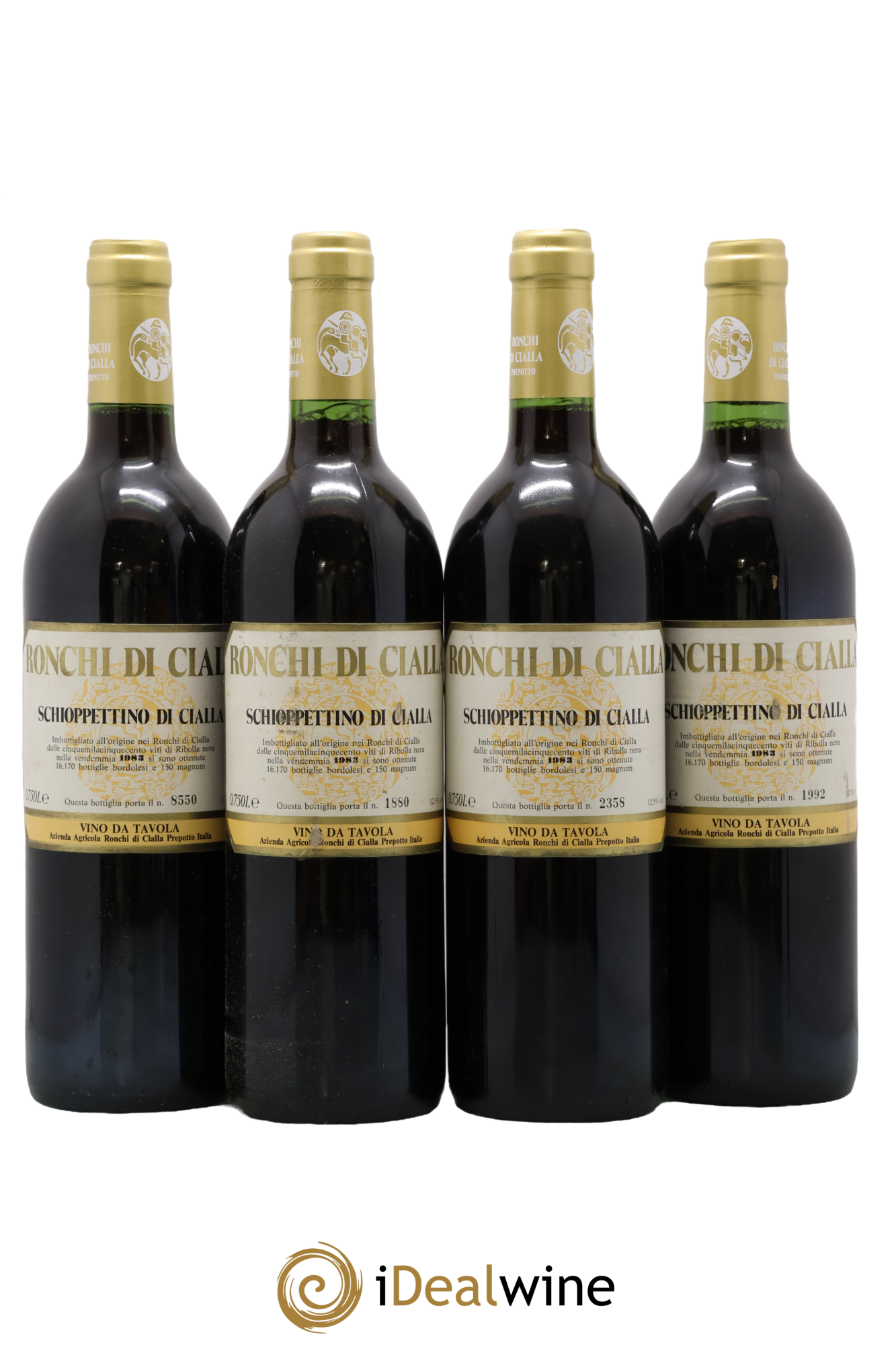 Frioul Colli Orientali del Friuli IGT Schioppettino di Cialla Azienda Agricola Ronchi di Cialla 1983 - Lot of 4 bottles - 0