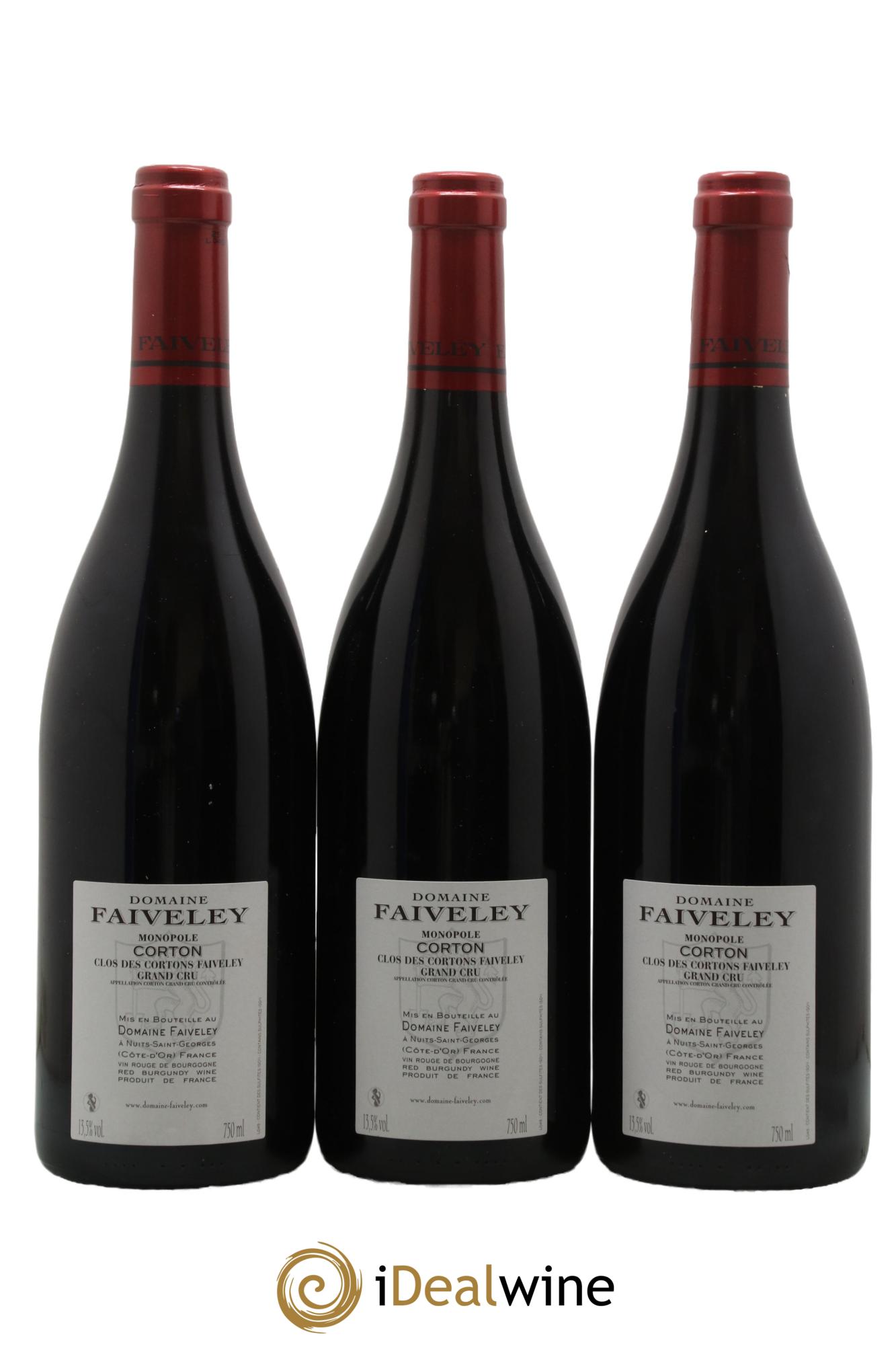 Corton Grand Cru Clos des Cortons Faiveley 2005 - Posten von 3 Flaschen - 1