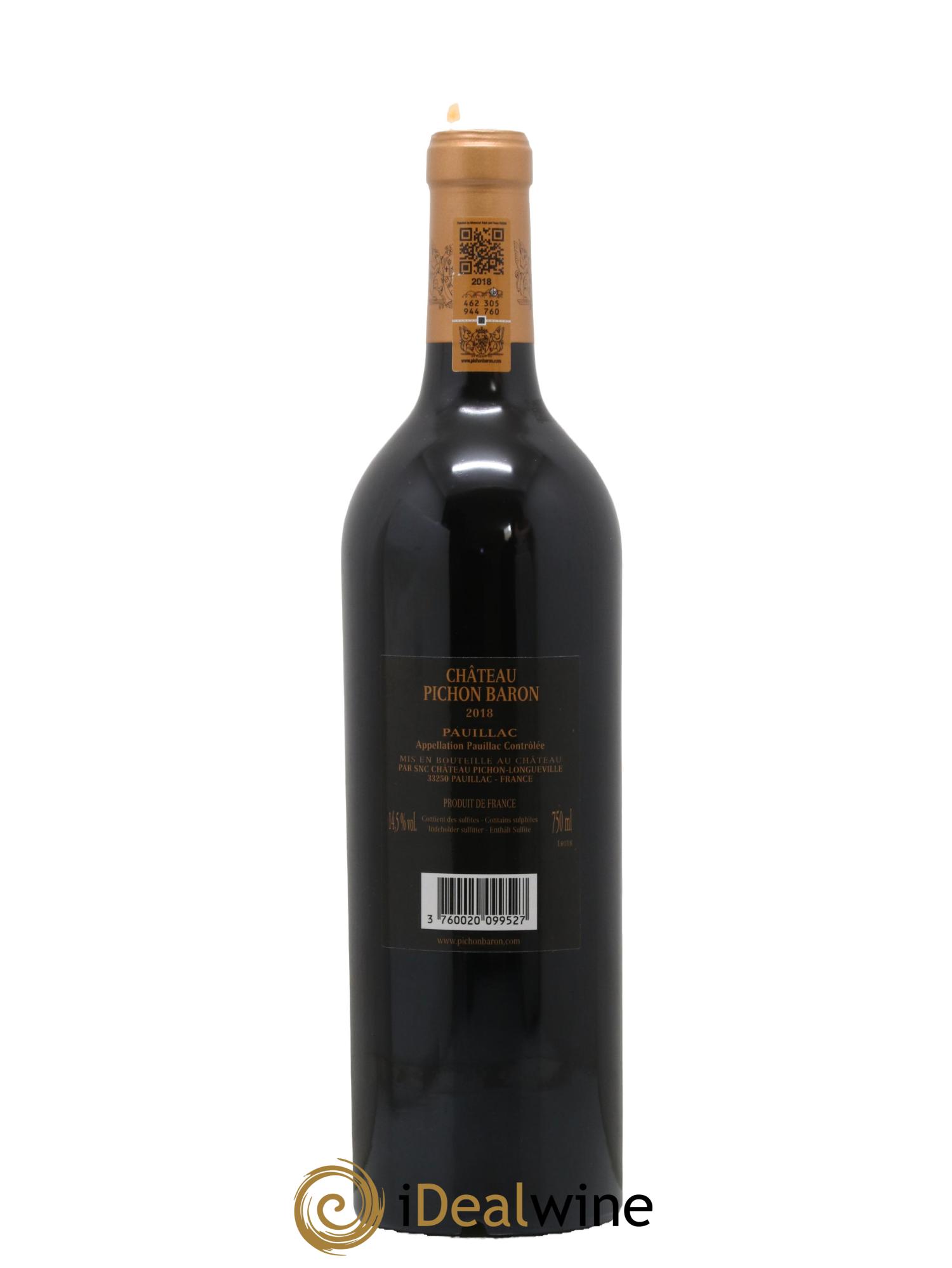 Pichon Longueville Baron 2ème Grand Cru Classé  2018 - Posten von 1 Flasche - 1