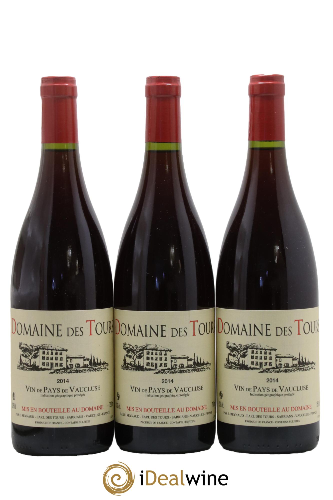 IGP Vaucluse (Vin de Pays de Vaucluse) Domaine des Tours Emmanuel Reynaud 2014 - Lot de 3 bouteilles - 0