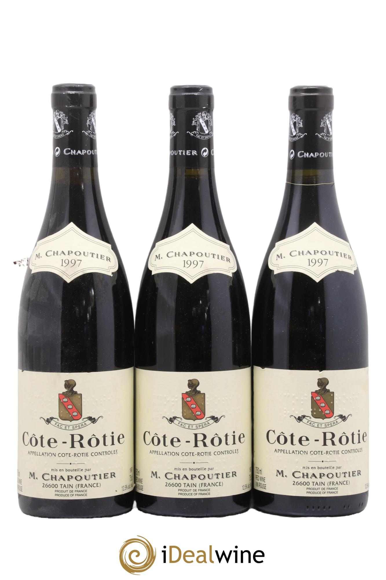Côte-Rôtie Chapoutier 1997 - Lot de 3 bouteilles - 0
