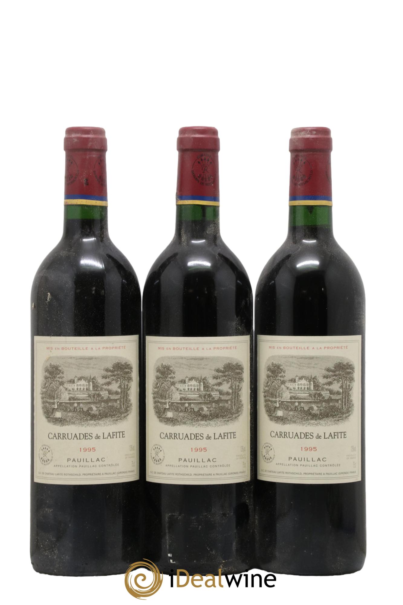 Carruades de Lafite Rothschild Second Vin 1995 - Lot de 3 bouteilles - 0