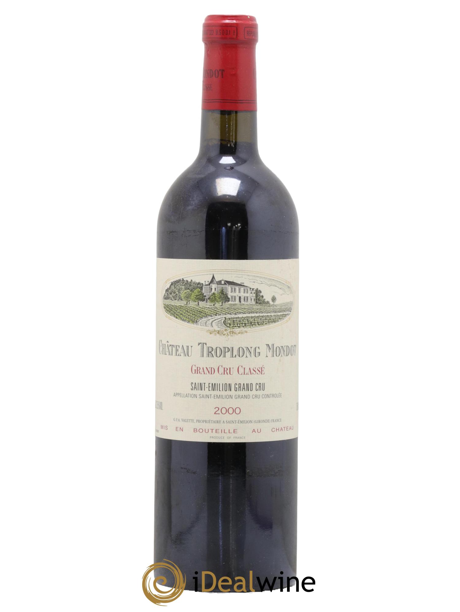 Château Troplong Mondot 1er Grand Cru Classé B 2000 - Lot de 1 bouteille - 0