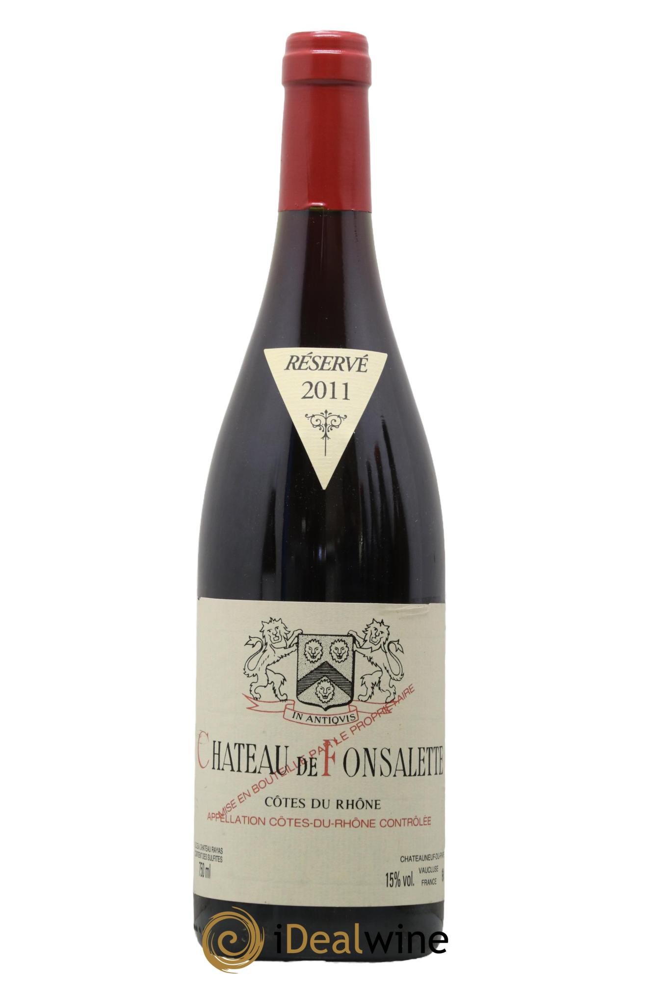Côtes-du-Rhône Château de Fonsalette Emmanuel Reynaud 2011 - Lot de 1 bouteille - 0