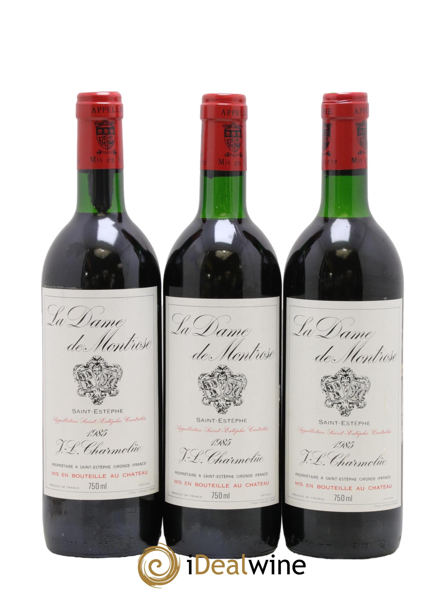 La Dame de Montrose Second Vin 1985 - Lot de 3 bouteilles - 0