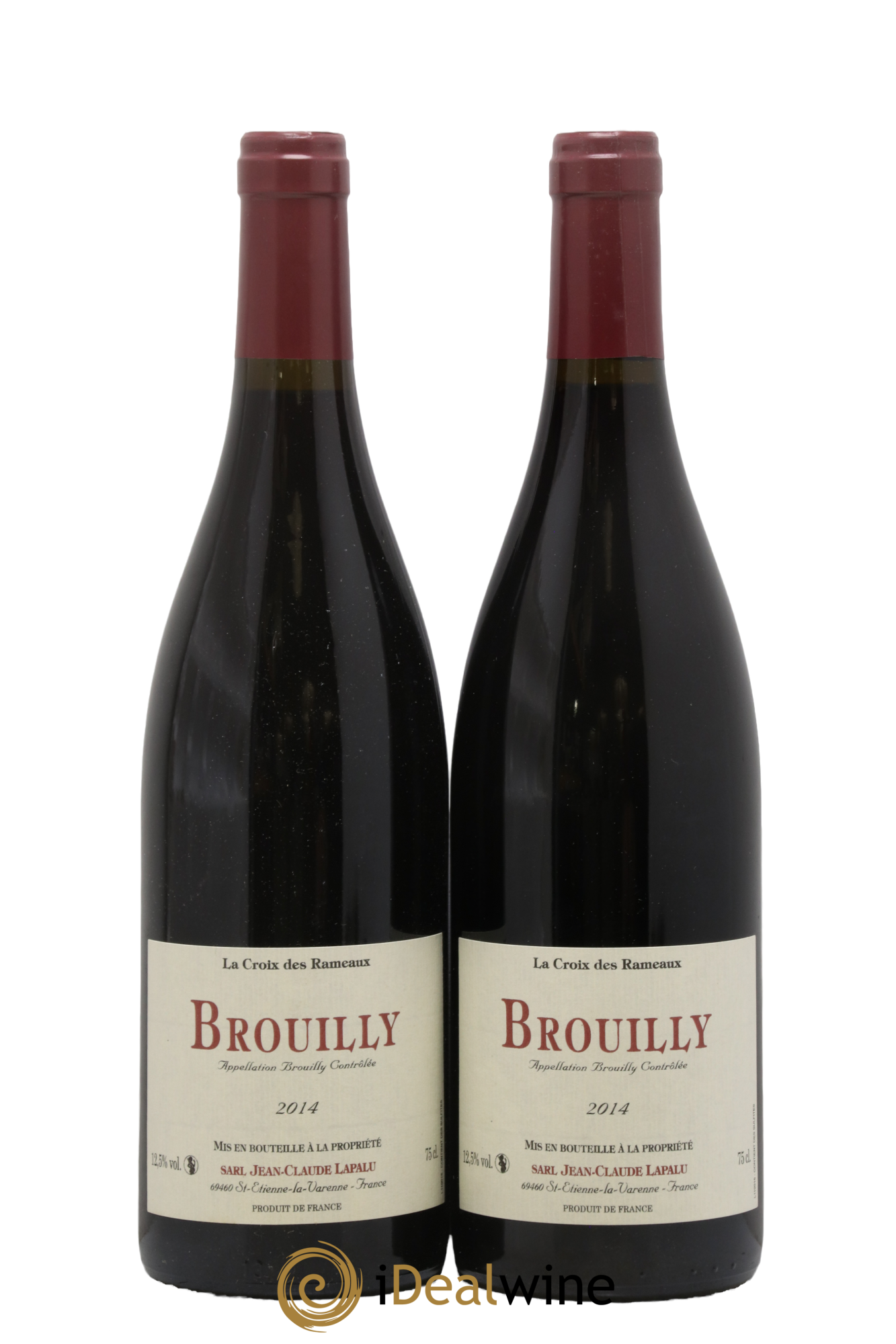 Brouilly La Croix des Rameaux Jean-Claude Lapalu 2014 - Lotto di 2 bottiglie - 0