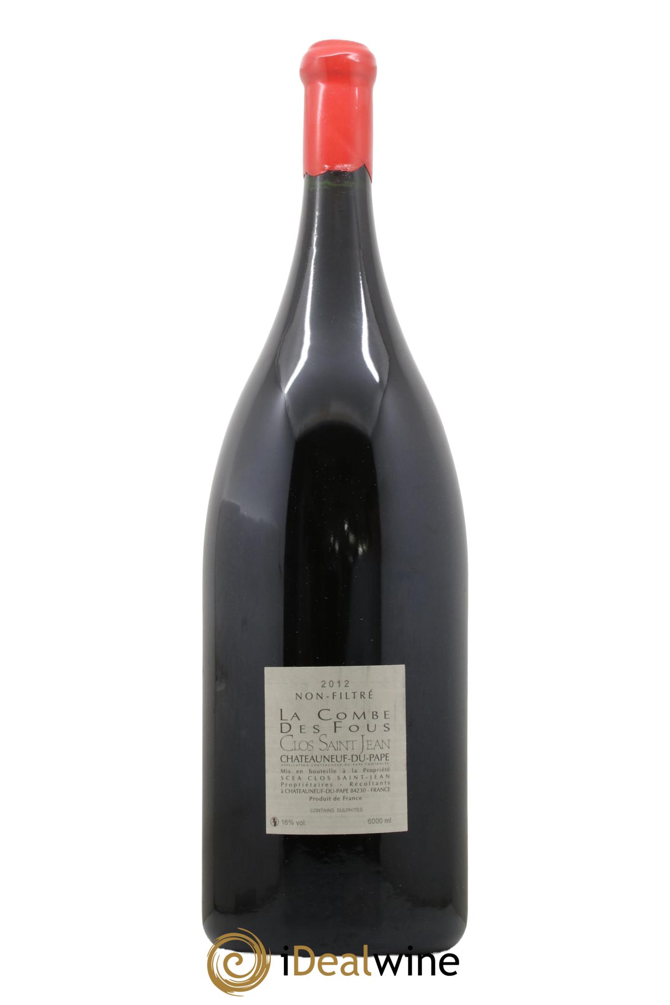 Châteauneuf-du-Pape Clos Saint-Jean La Combe des Fous Pascal et Vincent Maurel 2012 - Lot de 1 mathusalem - 1