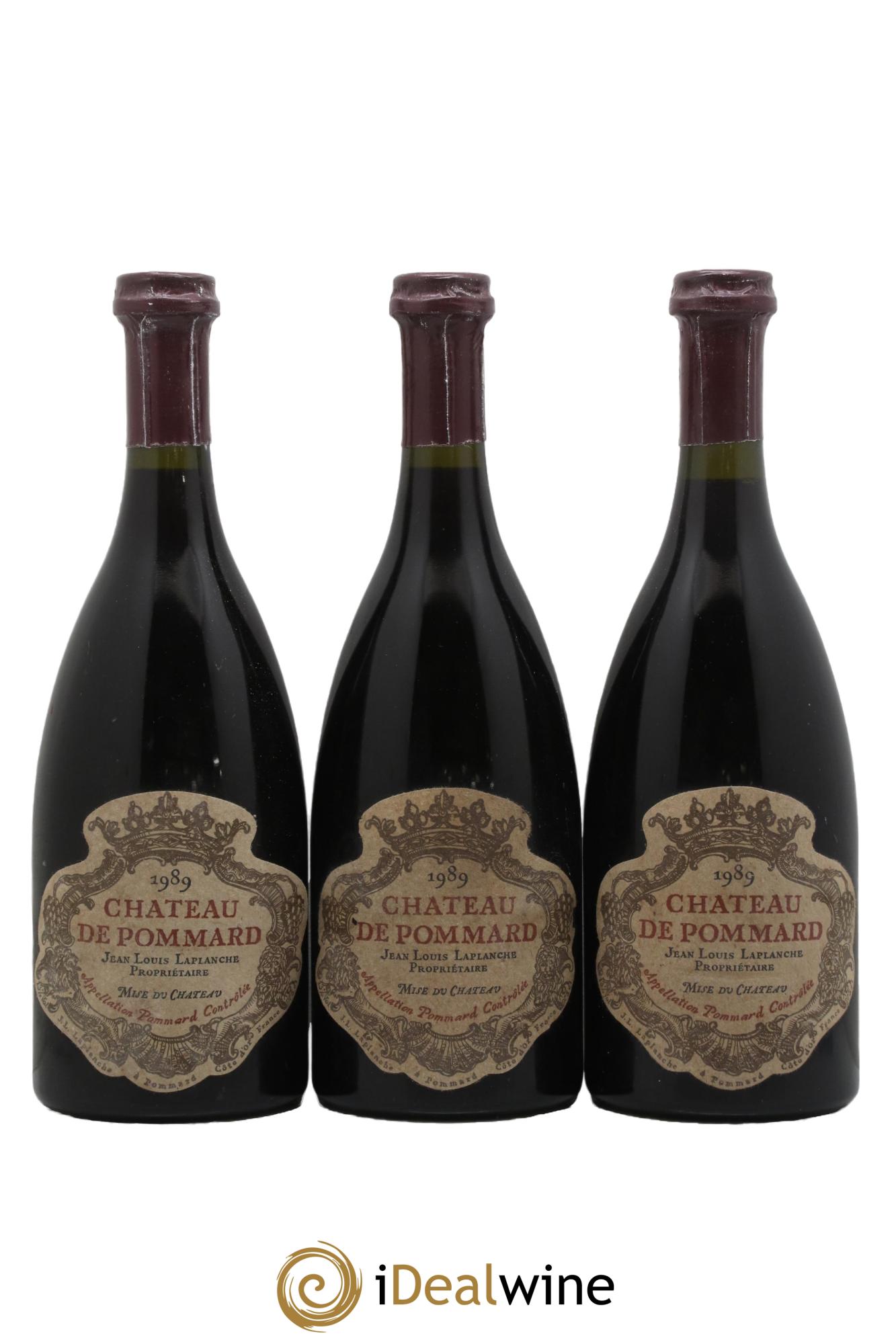 Pommard Château de Pommard 1989 - Lot de 3 bouteilles - 0