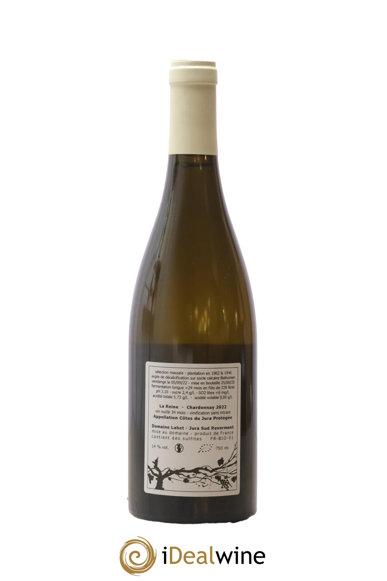 Côtes du Jura Chardonnay La Reine Romain - Julien - Charline Labet 2022 - Posten von 1 Flasche - 1
