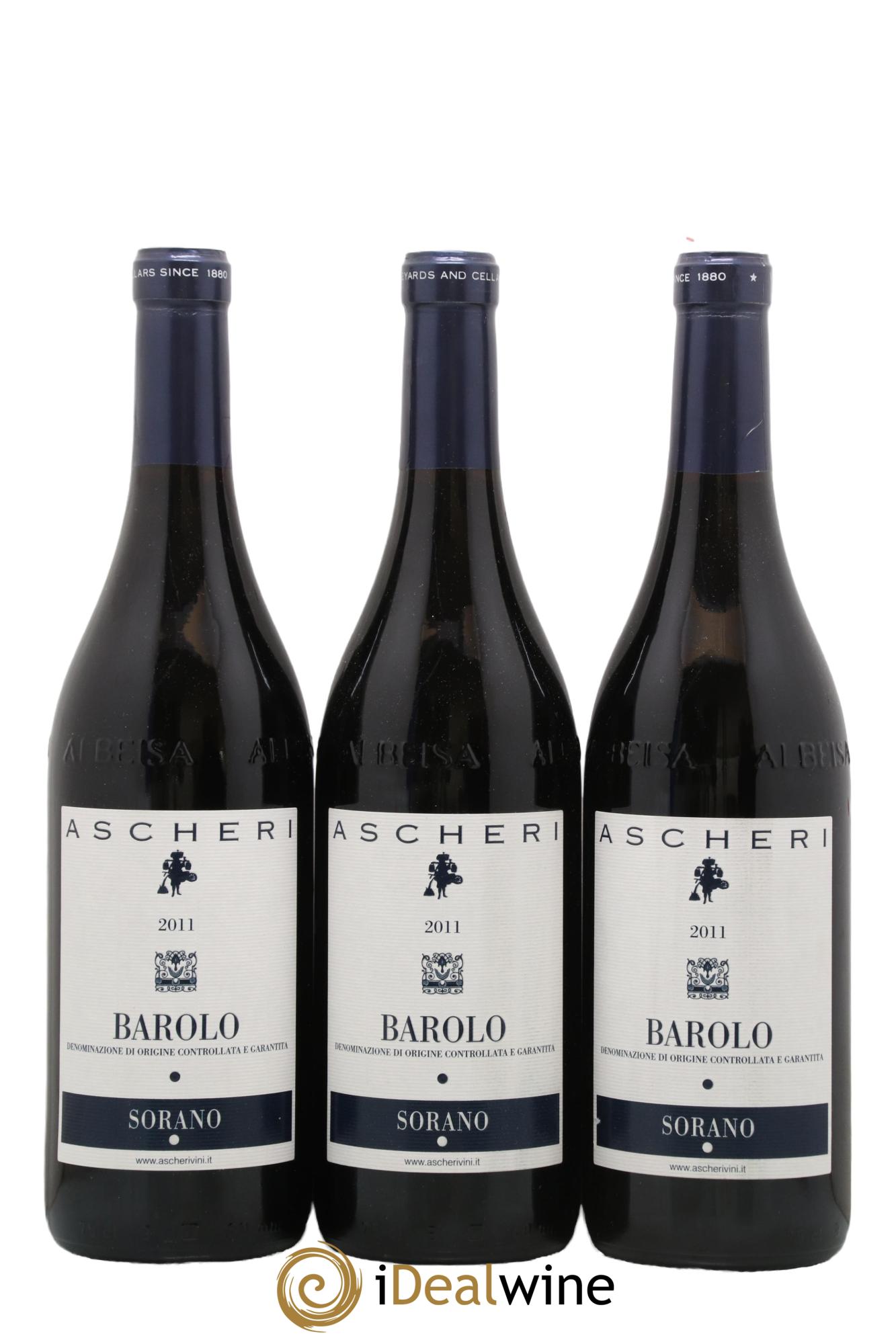 Barolo Sorano Ascheri 2011 - Lot de 3 bouteilles - 0