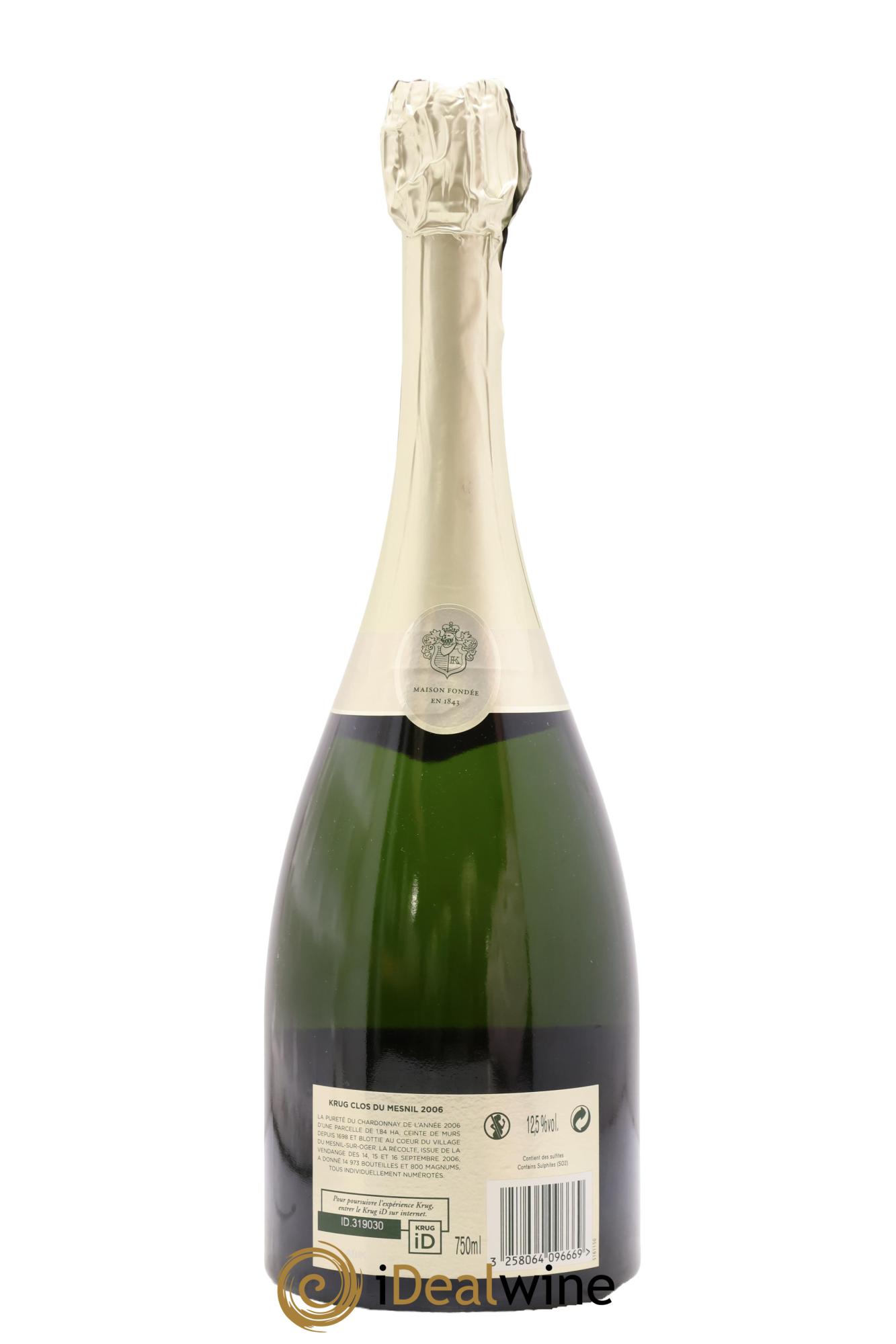 Clos du Mesnil Krug 2006 - Lot de 1 bouteille - 1