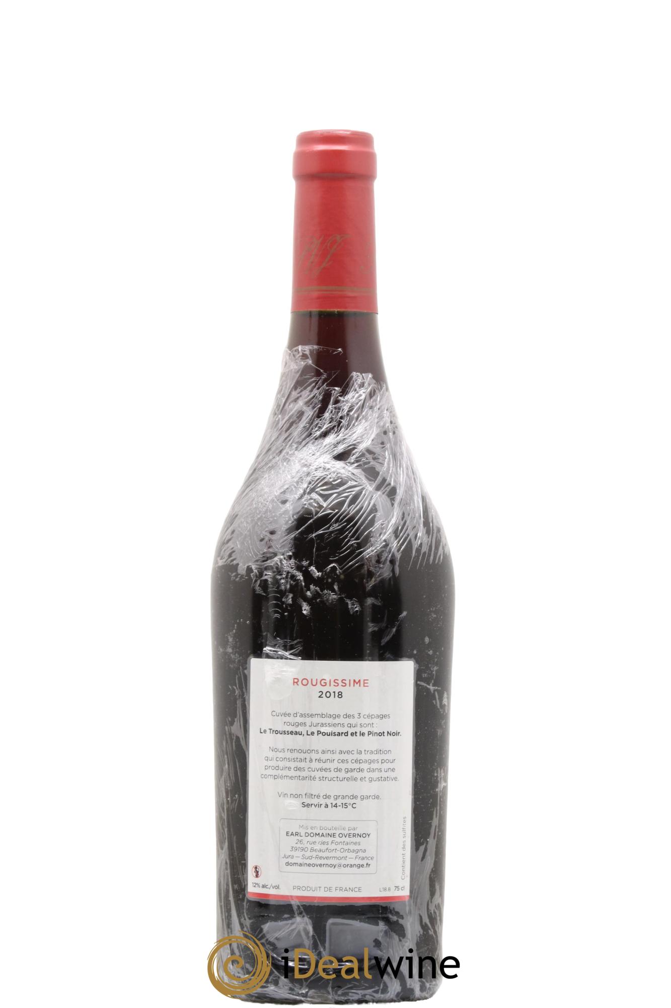 Côtes du Jura Rougissime Guillaume Overnoy 2018 - Lot de 1 bouteille - 1