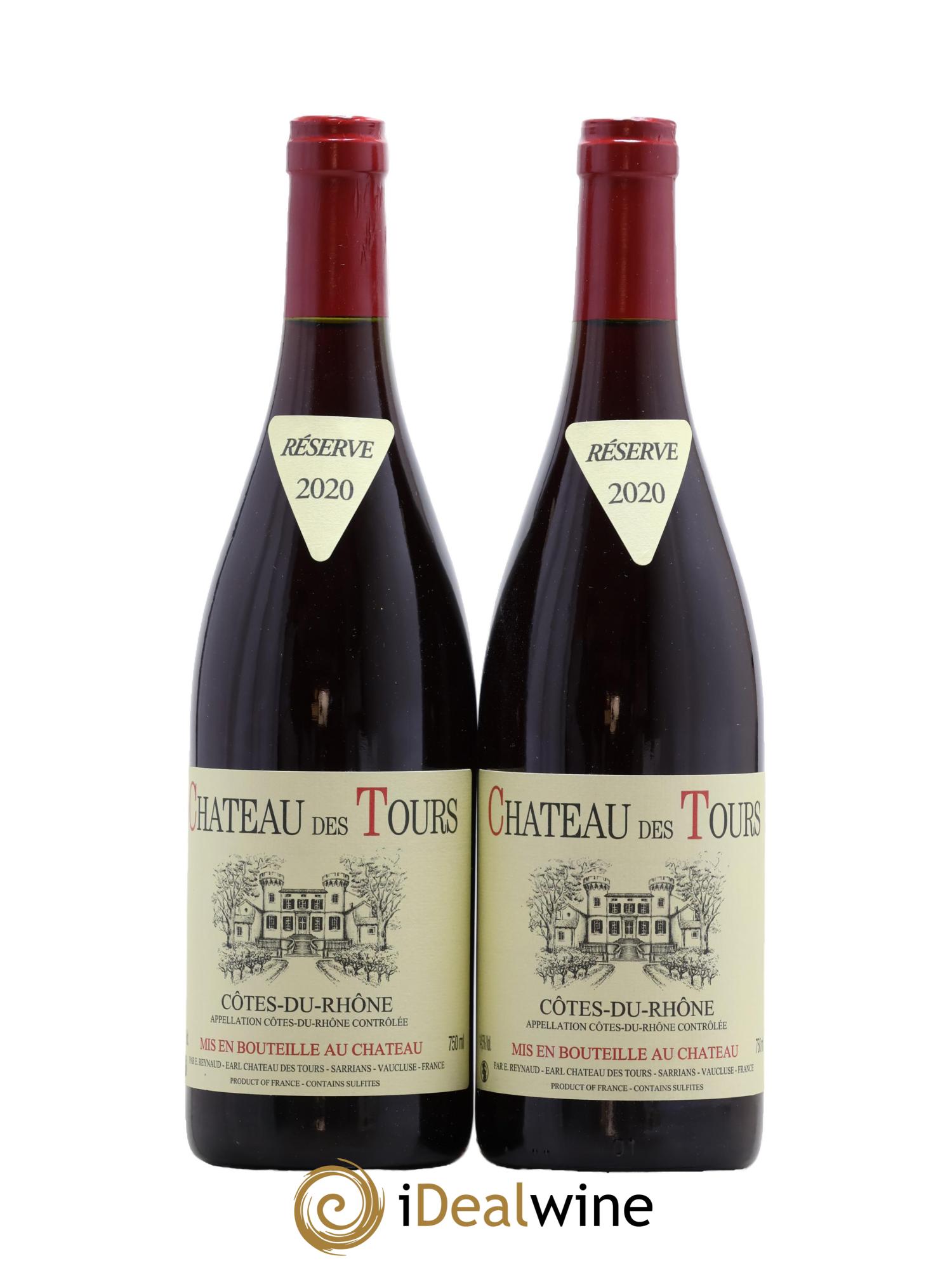 Côtes-du-Rhône Château des Tours Emmanuel Reynaud 2020 - Lot de 2 bouteilles - 0