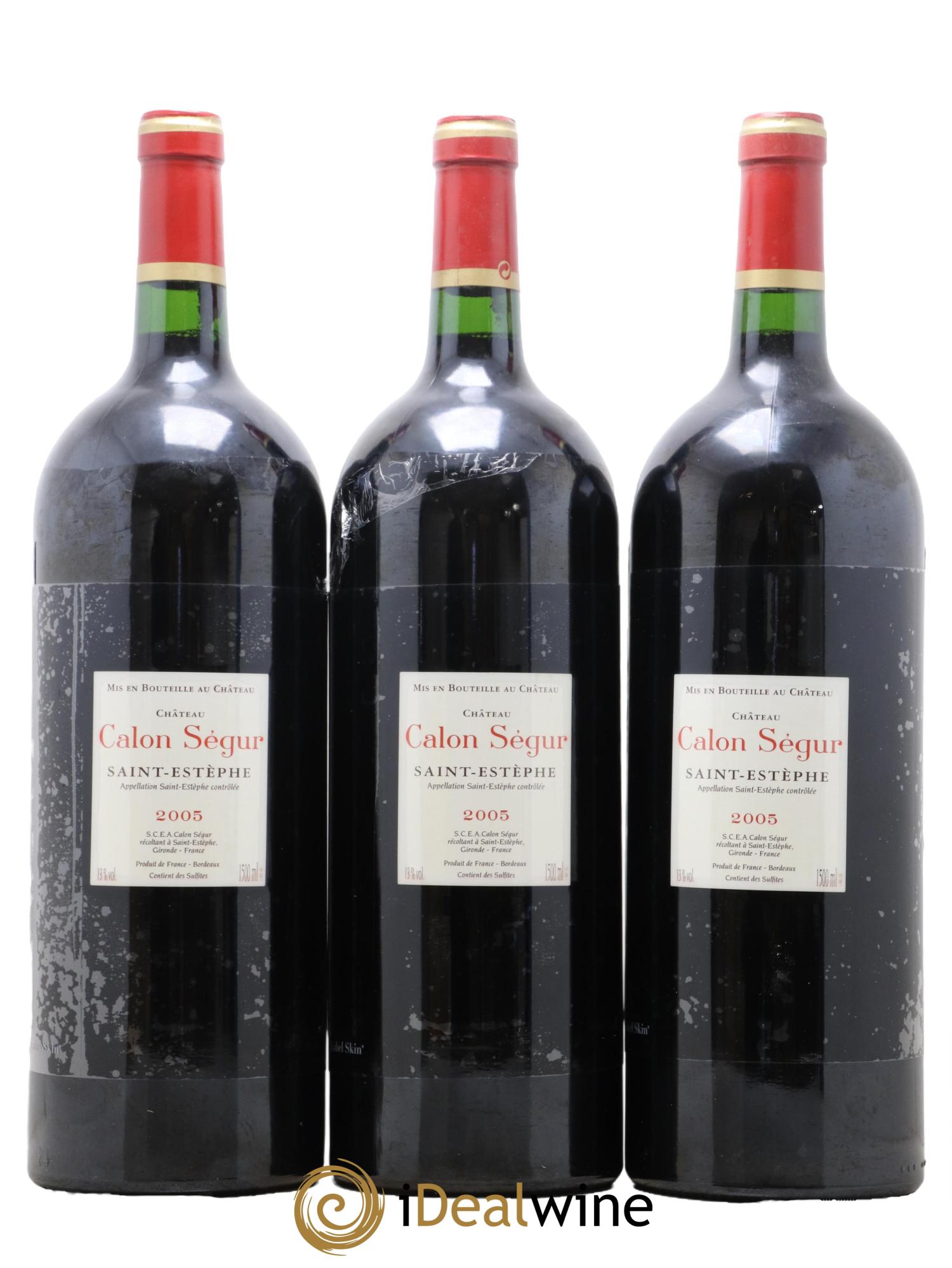 Château Calon Ségur 3ème Grand Cru Classé 2005 - Lot de 3 magnums - 1