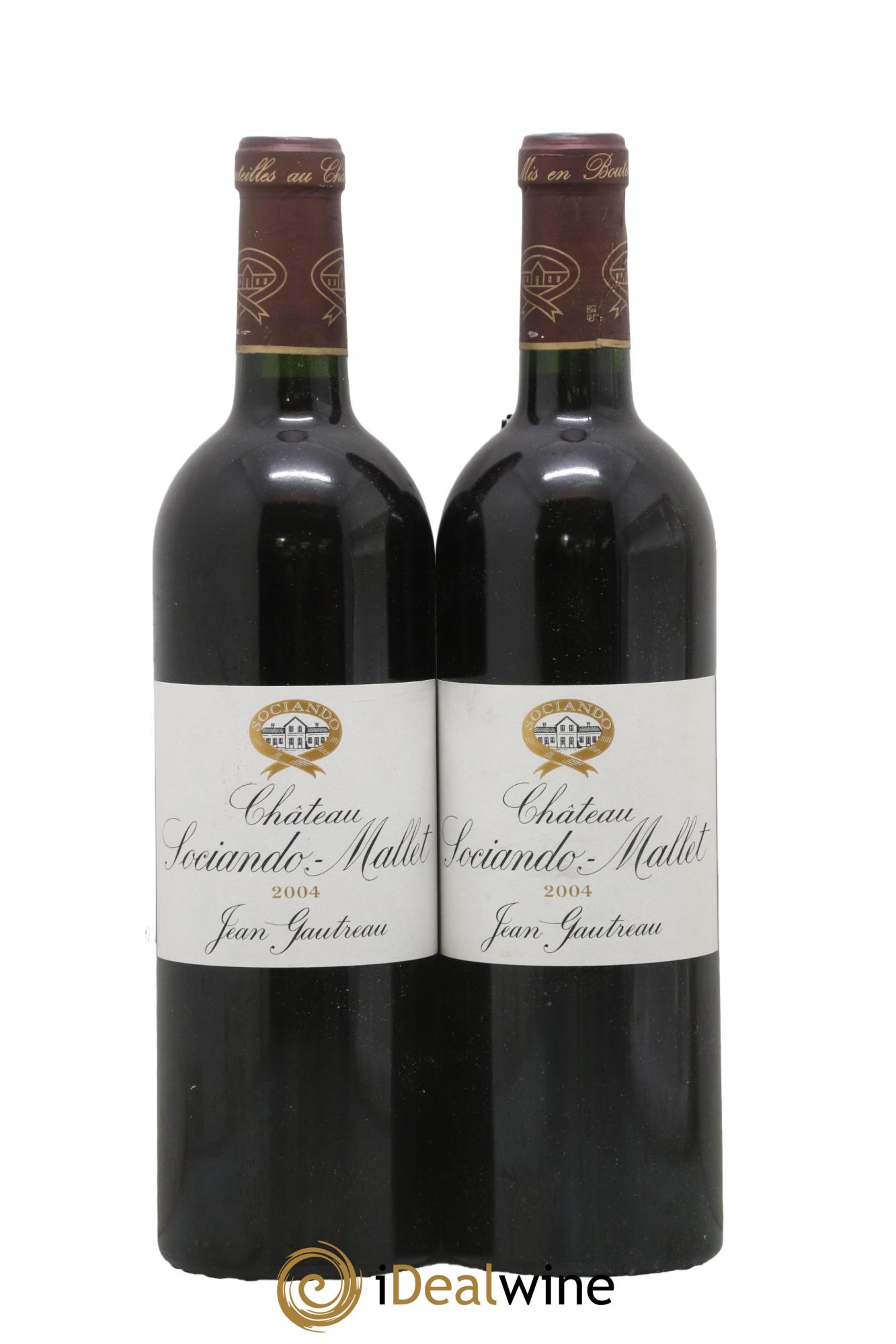 Château Sociando Mallet 2004 - Lot de 2 bouteilles - 0
