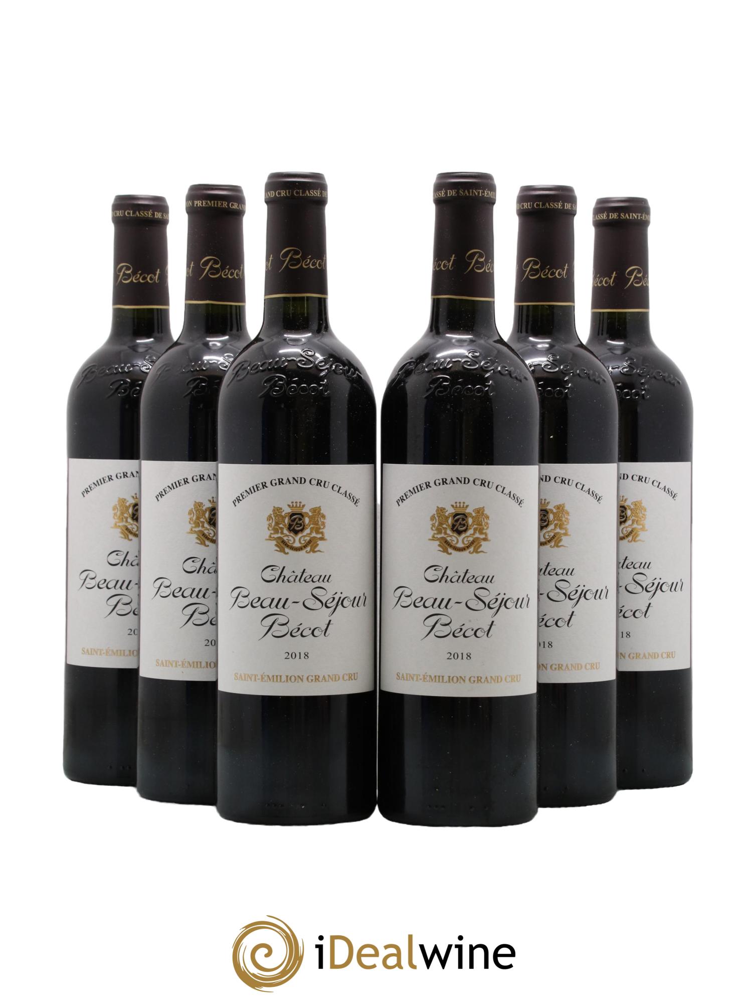 Château Beau-Séjour Bécot 1er Grand Cru Classé B 2018 - Lot de 6 bouteilles - 0