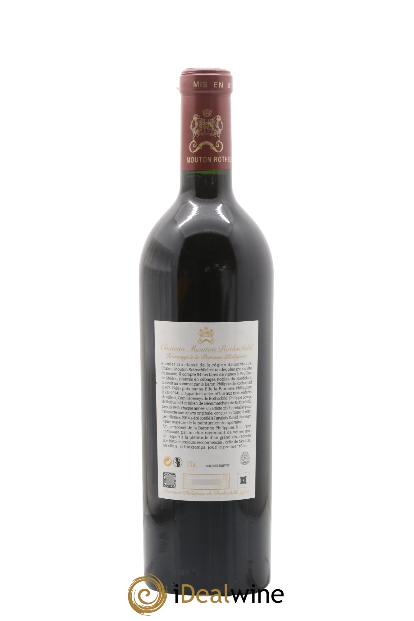 Château Mouton Rothschild 1er Grand Cru Classé 2014 - Posten von 1 Flasche - 1