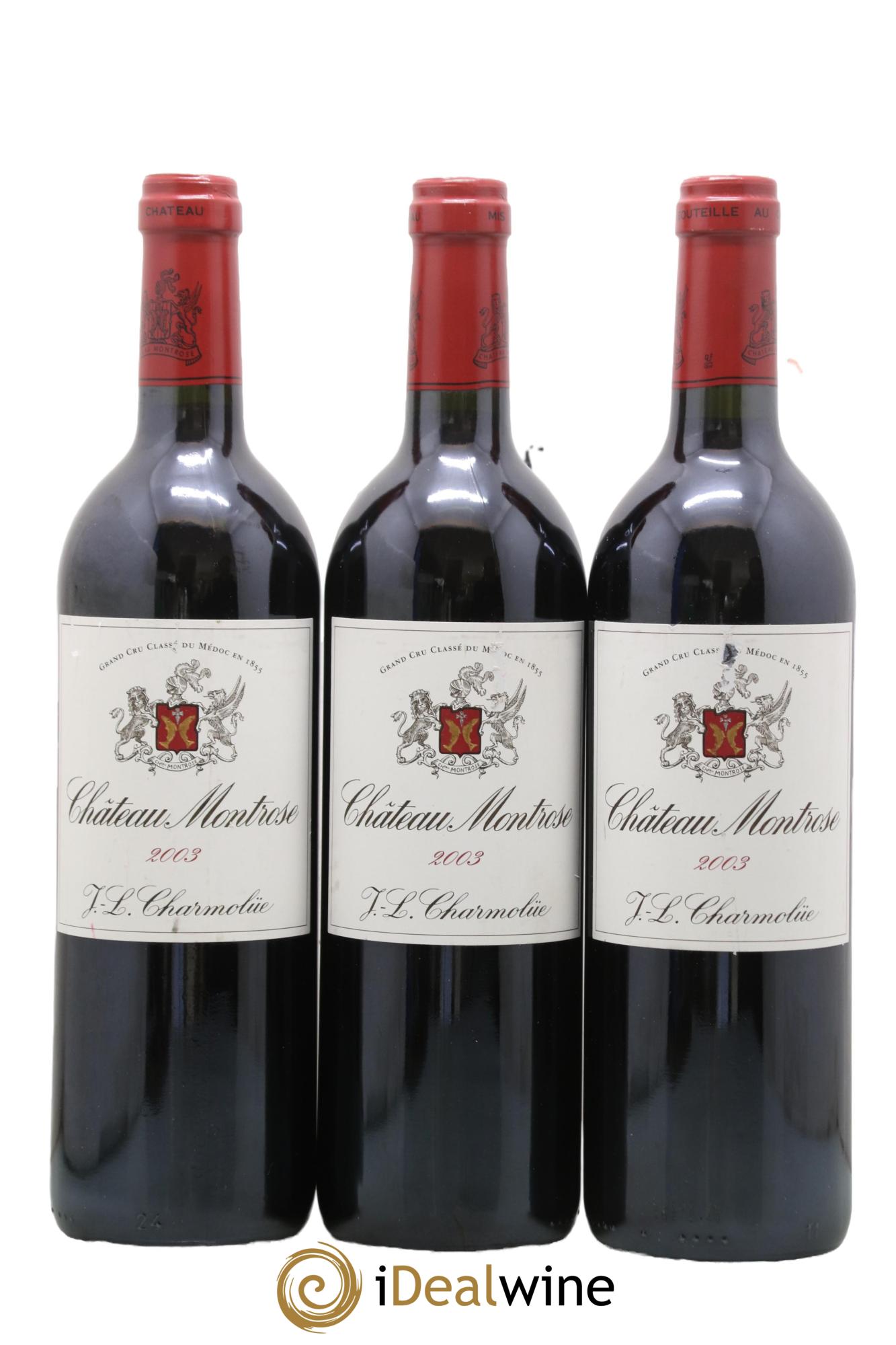 Château Montrose 2ème Grand Cru Classé 2003 - Lot de 3 bouteilles - 0
