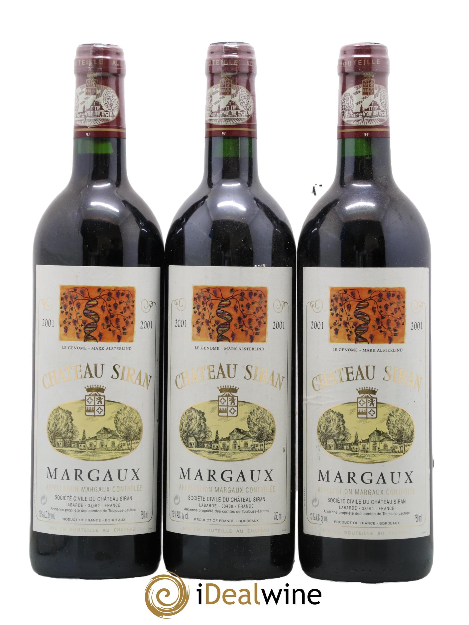 Château Siran 2001 - Posten von 3 Flaschen - 0