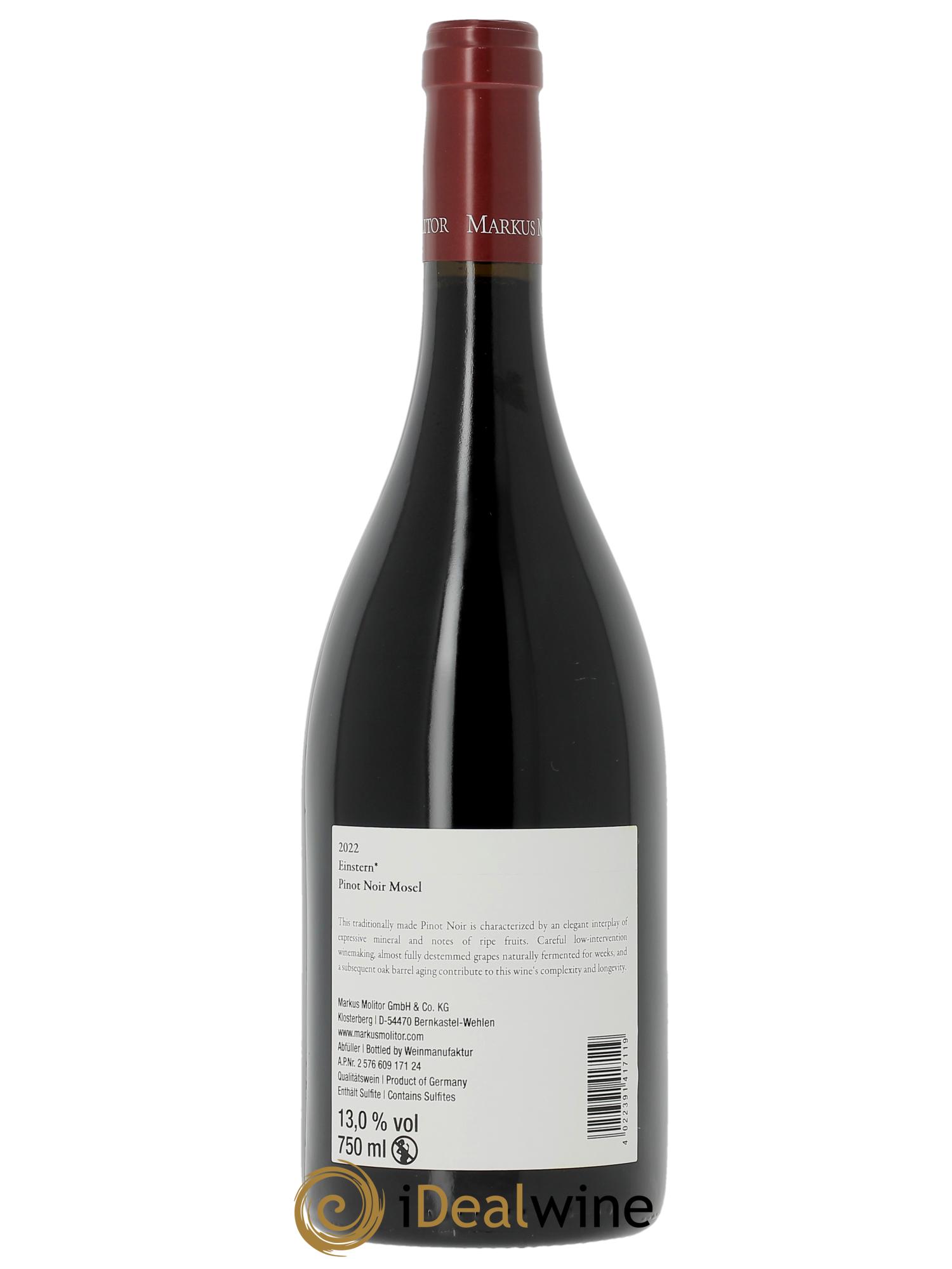 Pinot Noir Markus Molitor Einstern °  2022 - Lotto di 1 bottiglia - 1