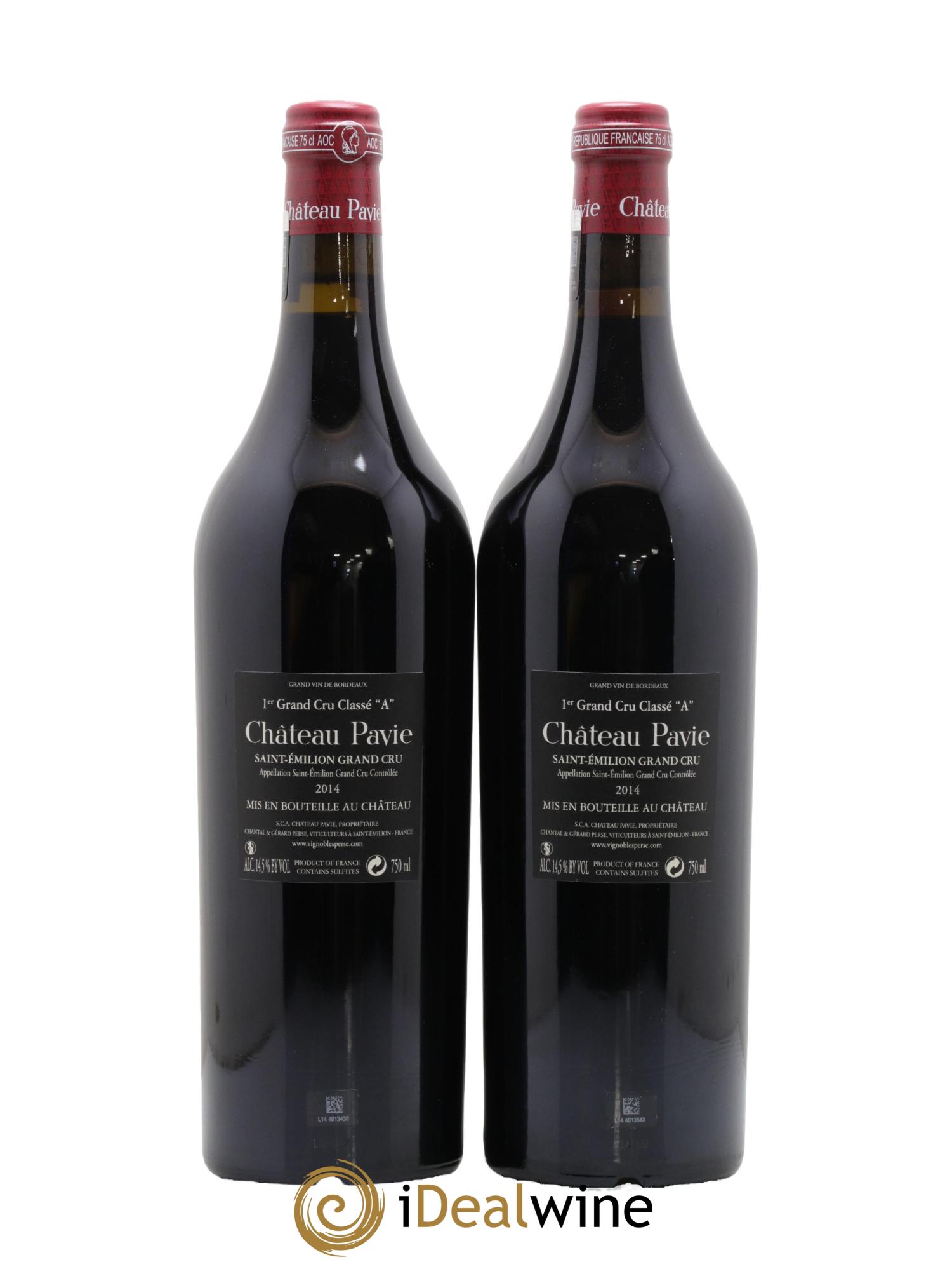 Château Pavie 1er Grand Cru Classé A 2014 - Lot of 2 bottles - 1