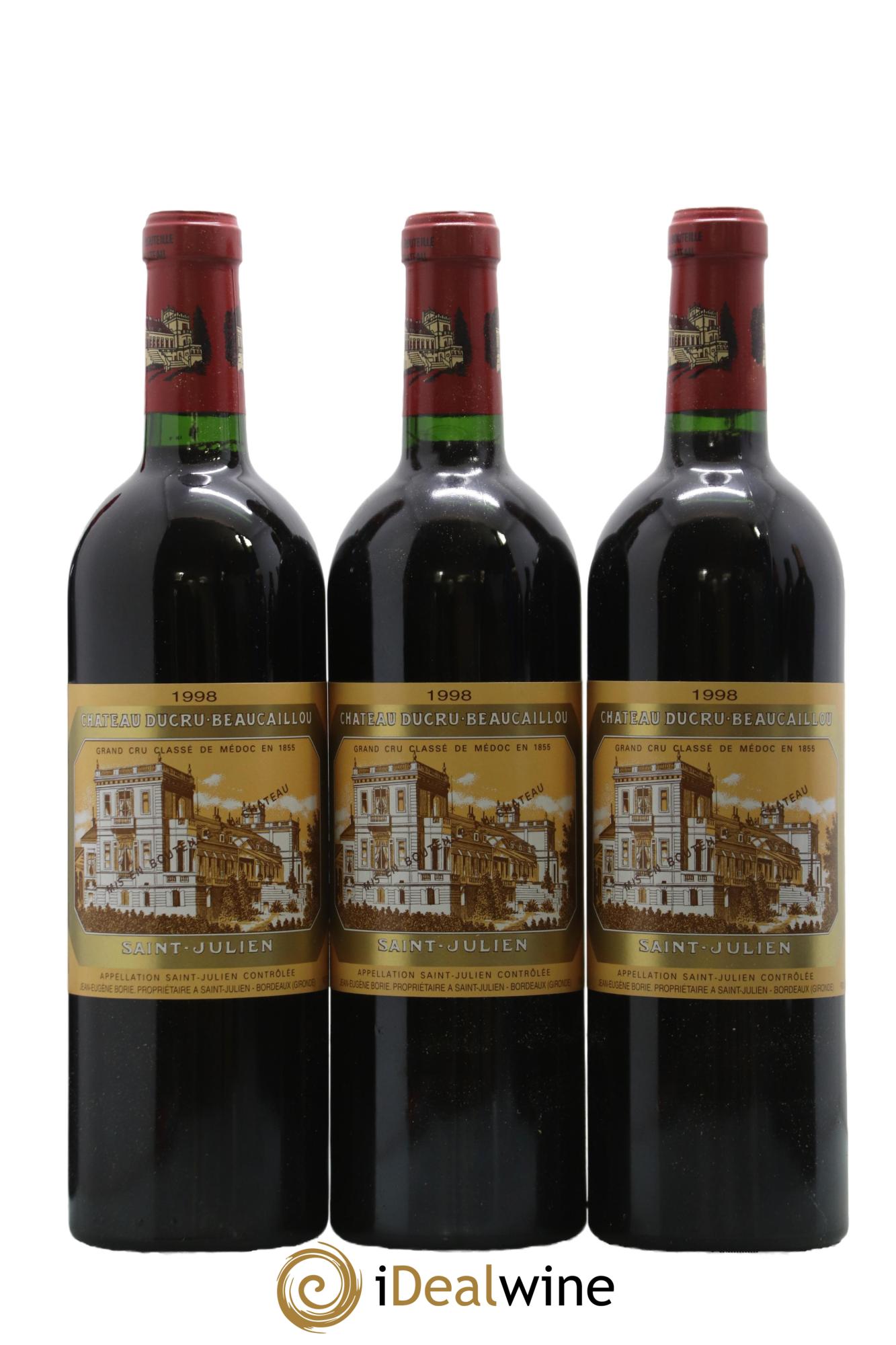 Château Ducru Beaucaillou 2ème Grand Cru Classé 1998 - Lot of 3 bottles - 0