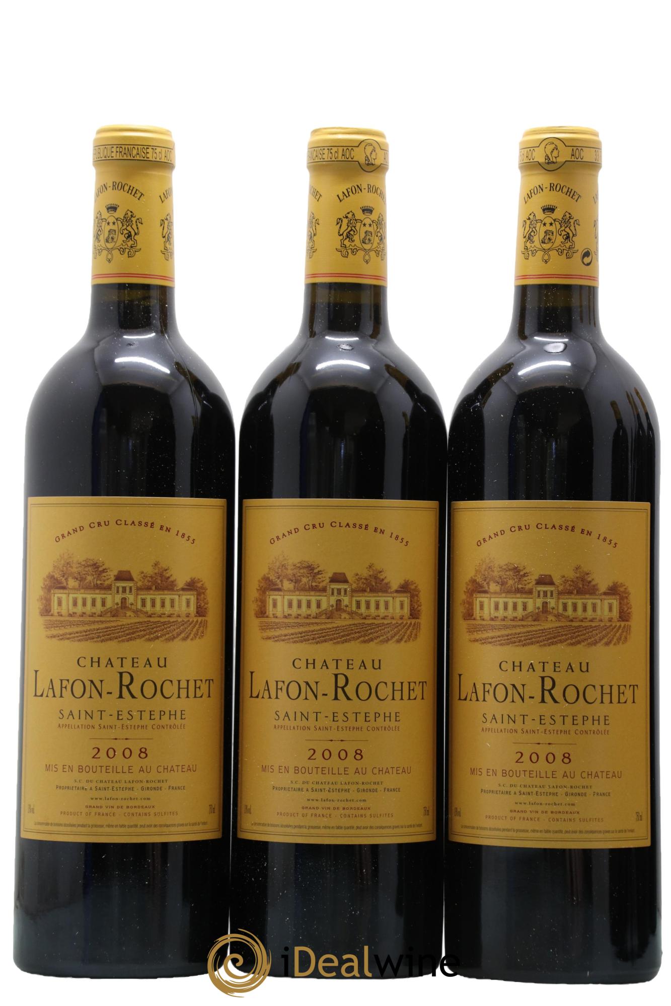 Château Lafon Rochet 4ème Grand Cru Classé 2008 - Lotto di 12 bottiglie - 3
