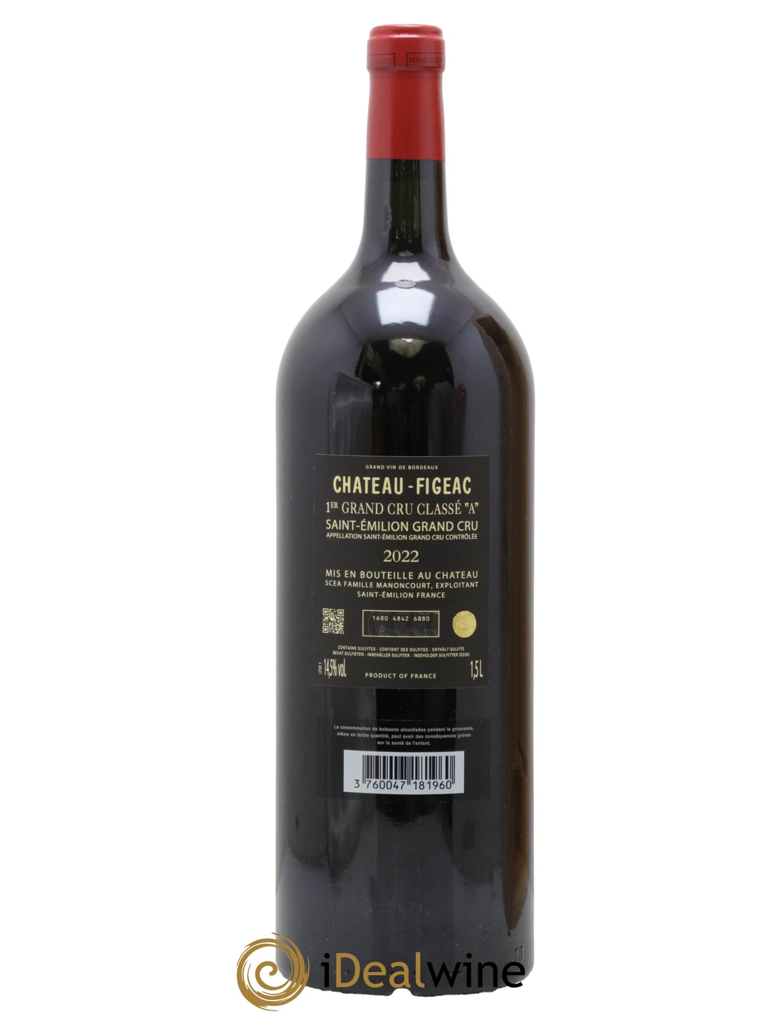 Château Figeac 1er Grand Cru Classé A 2022 - Lotto di 1 magnum - 2