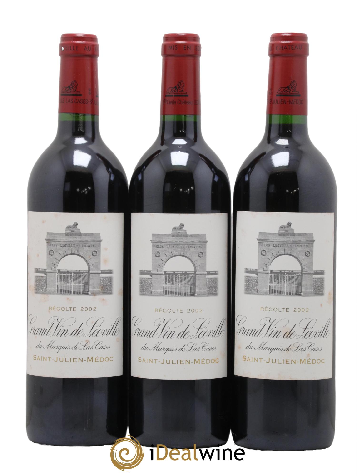 Château Léoville Las Cases 2ème Grand Cru Classé 2002 - Lot de 3 bouteilles - 0