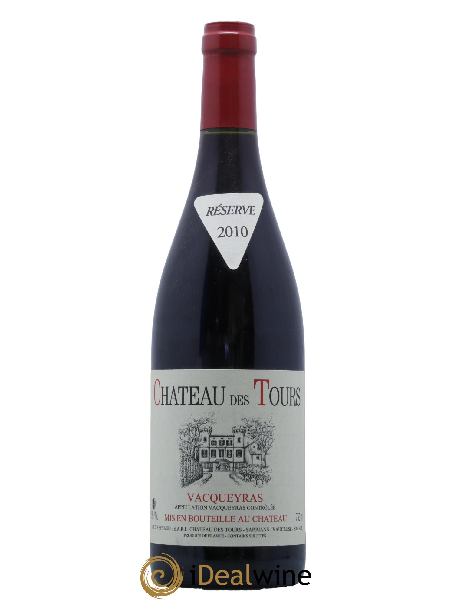 Vacqueyras Château des Tours Emmanuel Reynaud 2010 - Lot de 1 bouteille - 0