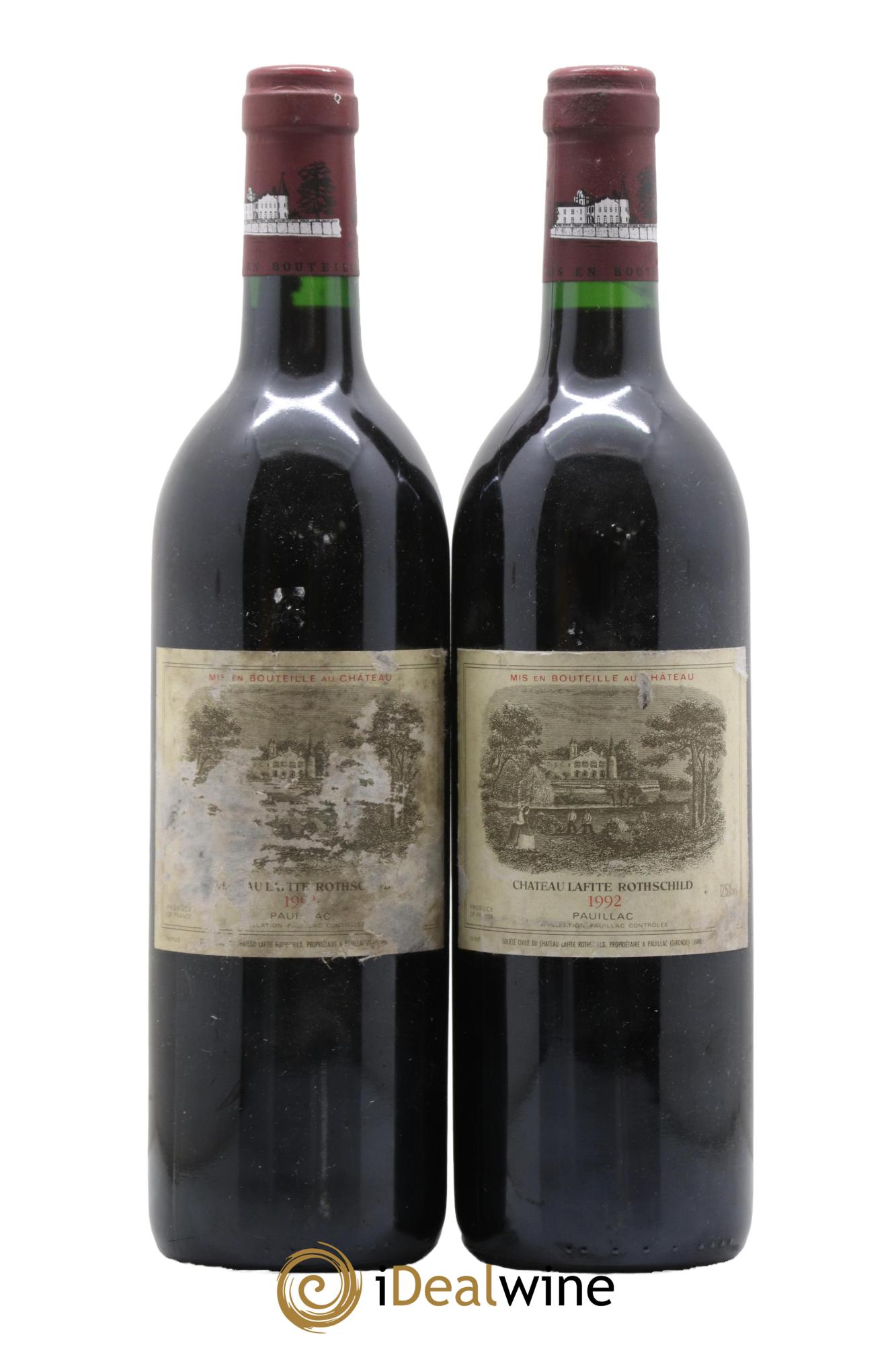 Château Lafite Rothschild 1er Grand Cru Classé 1992 - Lot de 2 bouteilles - 0