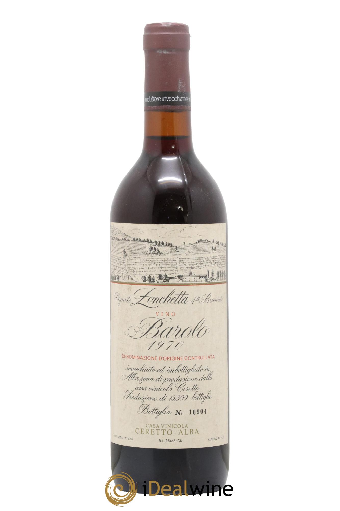 Barolo Brunate Zonchetta Ceretto 1970 - Lot de 1 bouteille - 0