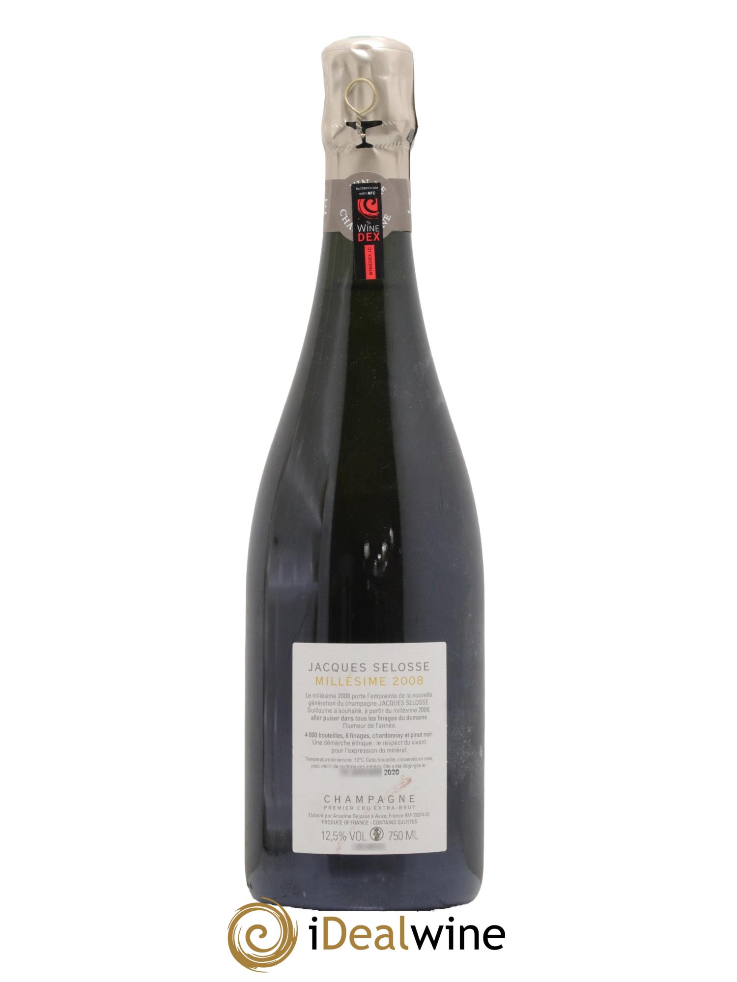 1er Cru Millésimé Extra-Brut Jacques Selosse 2008 - Lotto di 1 bottiglia - 1