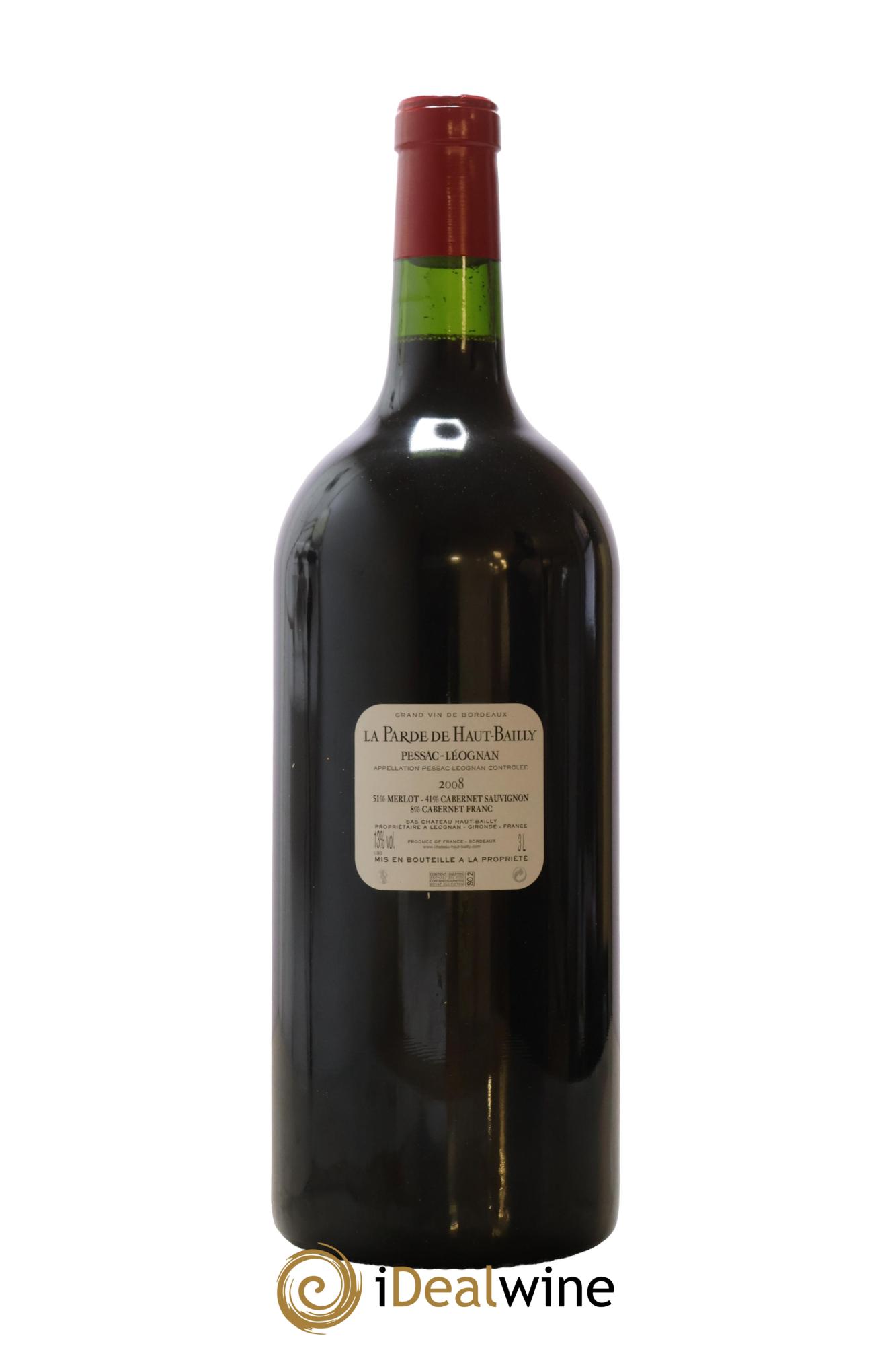 Haut Bailly II (Anciennement La Parde de Haut-Bailly) Second Vin 2008 - Lot de 1 double magnum - 2