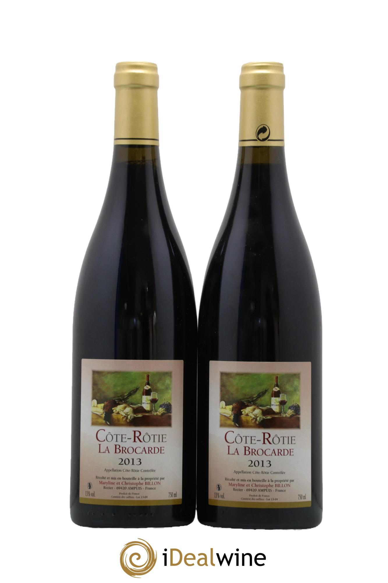 Côte-Rôtie La Brocarde Domaine Billon 2013 - Lot de 2 bouteilles - 0