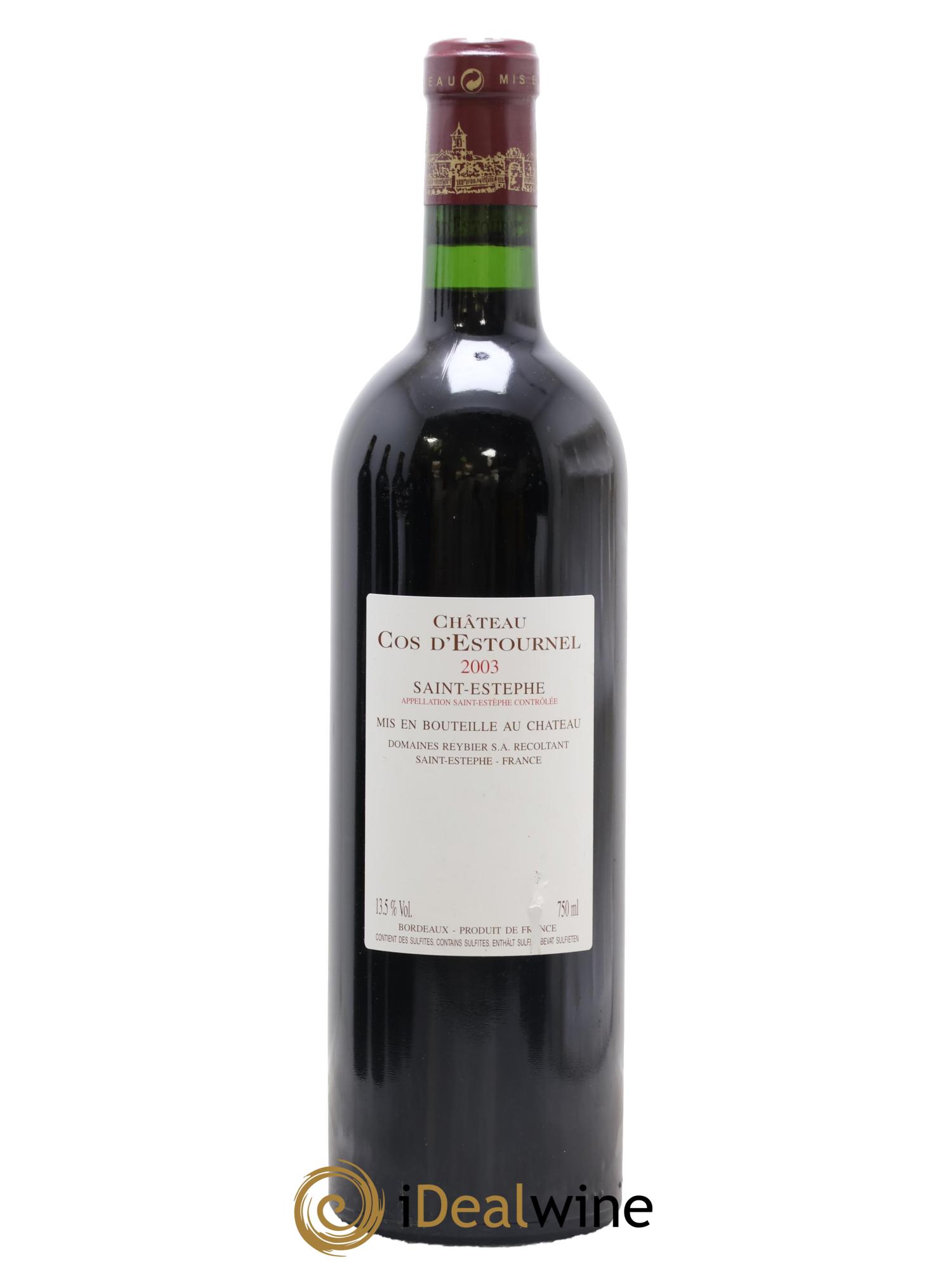 Cos d'Estournel 2ème Grand Cru Classé 2003 - Lot de 1 bouteille - 1