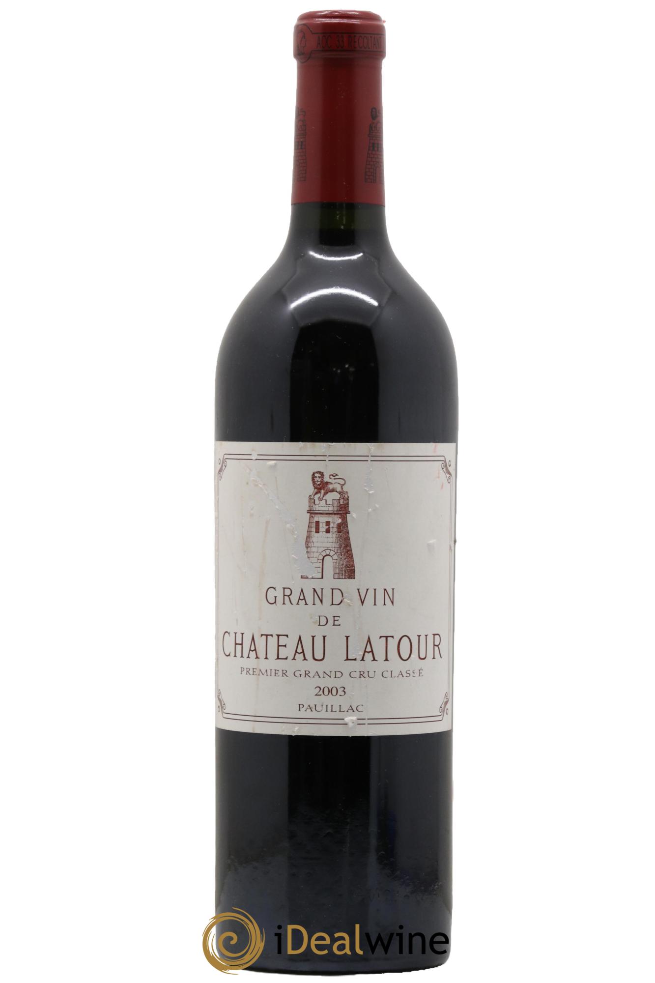 Château Latour 1er Grand Cru Classé 2003 - Lot de 1 bouteille - 0