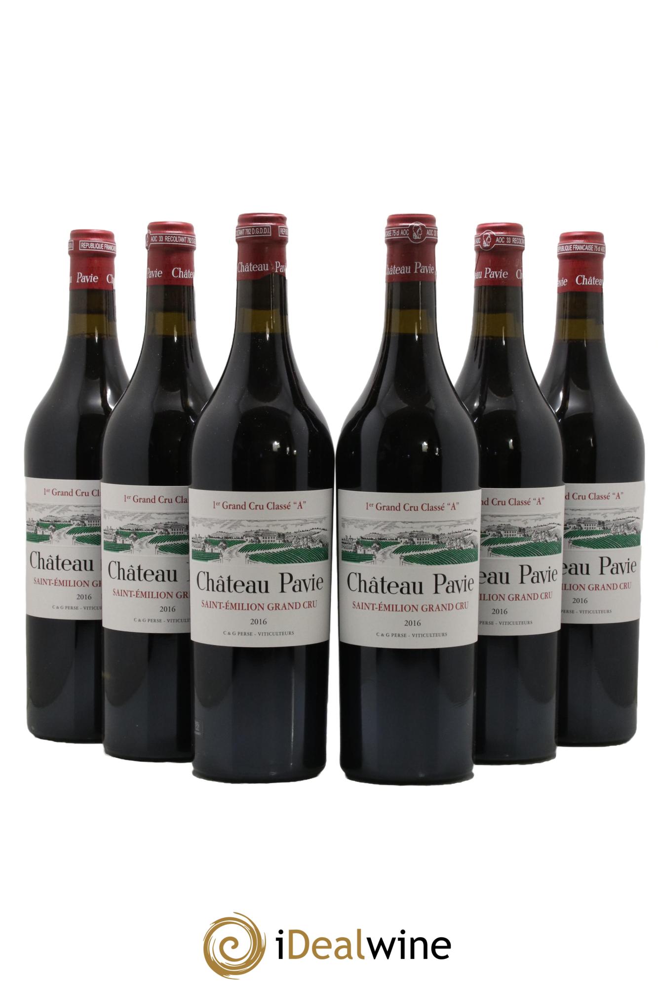 Château Pavie 1er Grand Cru Classé A 2016 - Lot de 6 bouteilles - 0