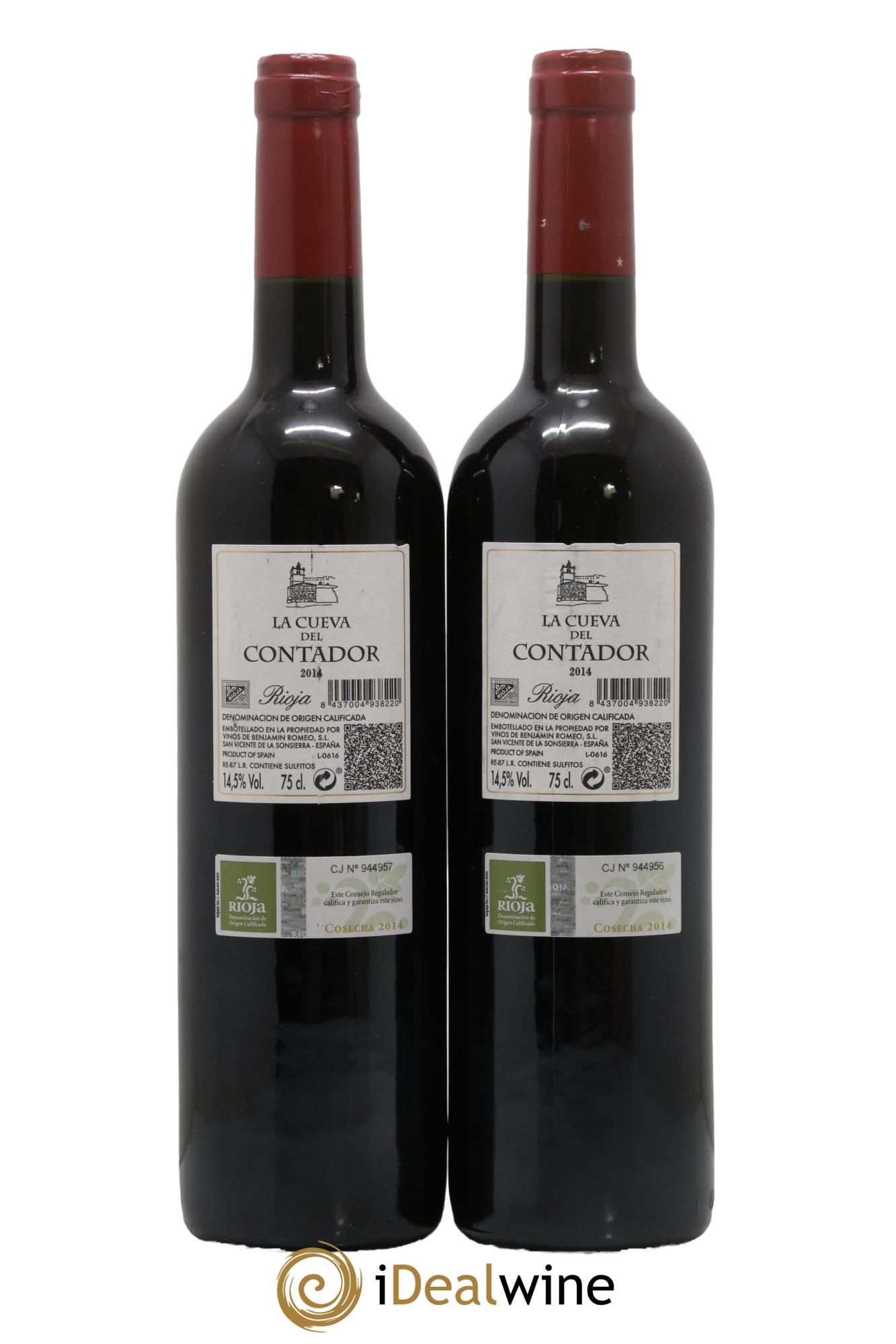 Rioja DOCA La Cueva del Contador Bodega Contador - Benjamin Romeo 2014 - Posten von 2 Flaschen - 1