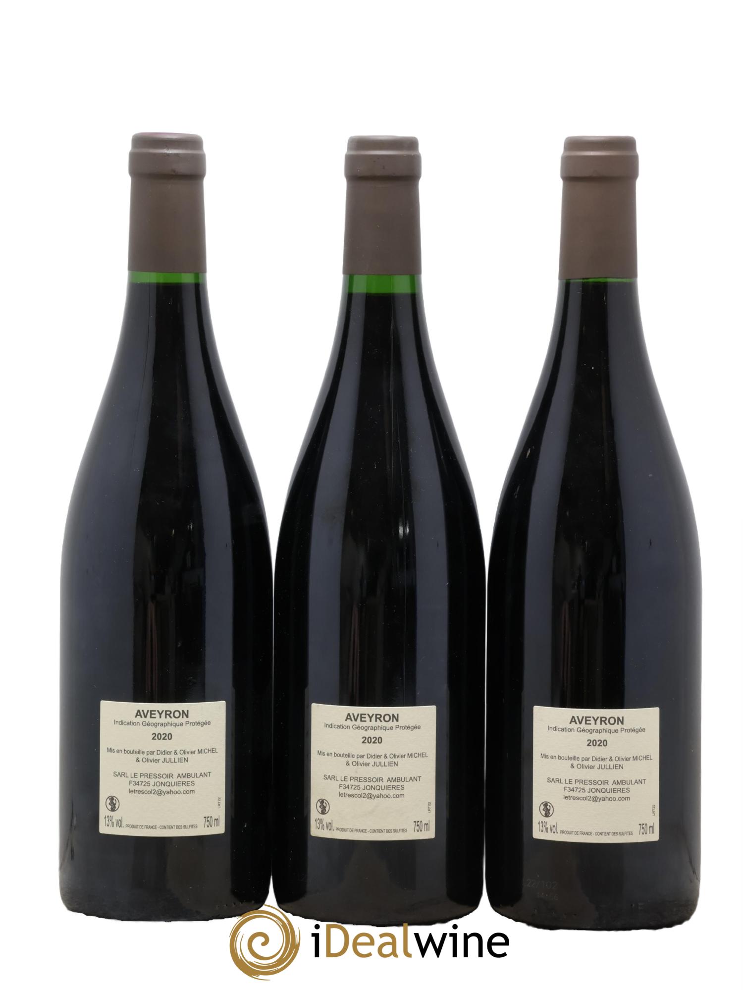 Aveyron Mas Jullien Le Trescol Olivier Jullien 2020 - Lotto di 3 bottiglie - 1