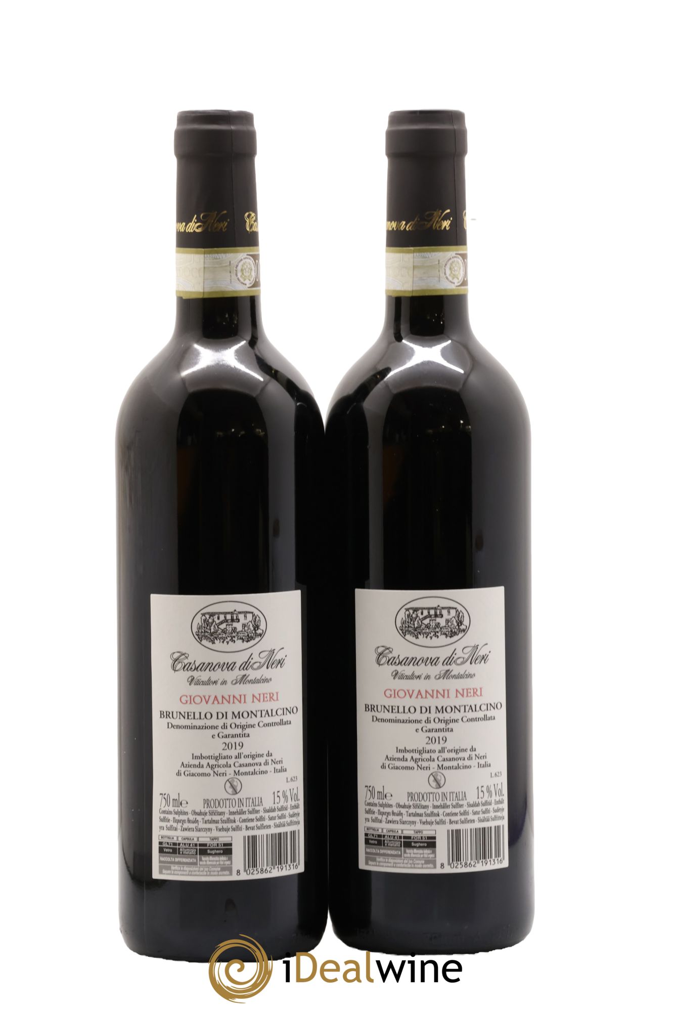 Brunello di Montalcino DOCG Casanova di Neri - Giacomo Neri 2019 - Lot de 2 bouteilles - 1