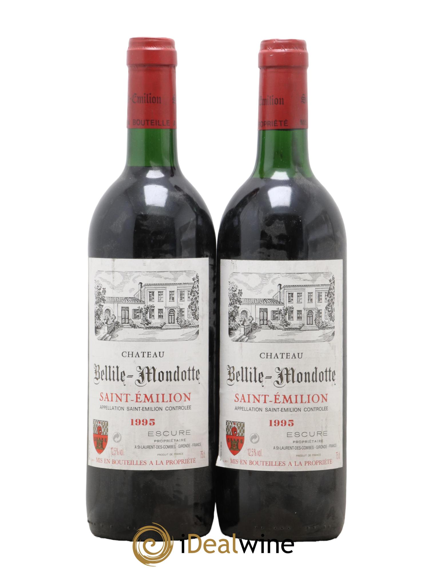 Saint-Émilion Château Bellile-Mondotte 1995 - Posten von 2 Flaschen - 0