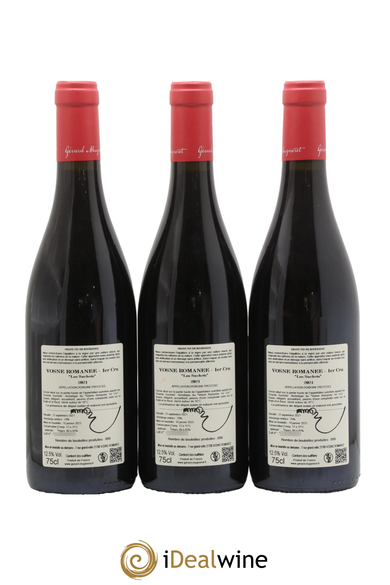 Vosne-Romanée 1er Cru Les Suchots Gérard Mugneret 2021 - Lotto di 3 bottiglie - 1