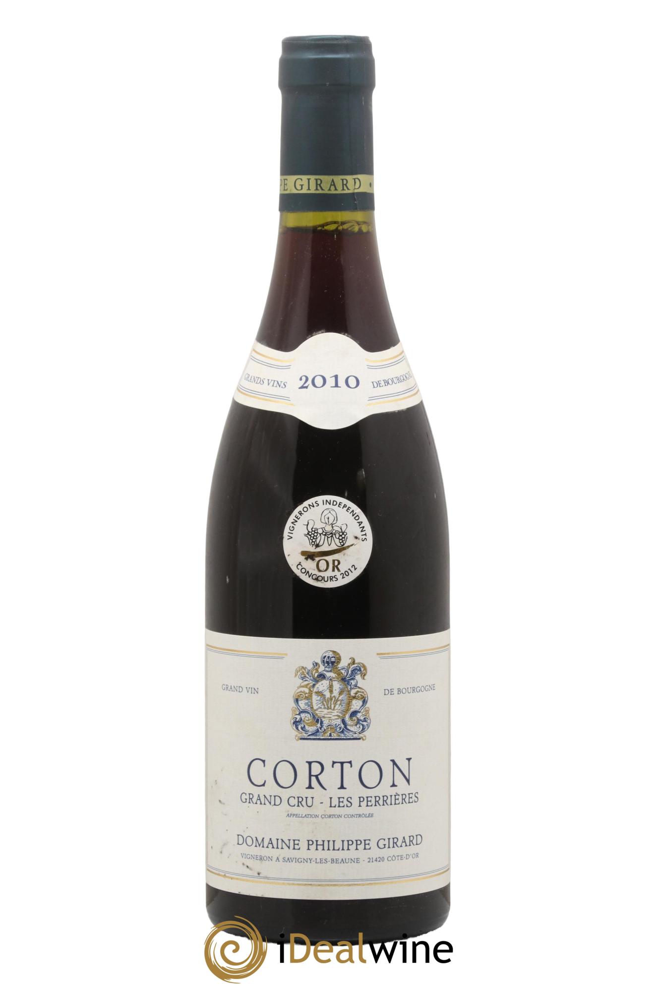 Corton Grand Cru Les Perrières Philipe Girard 2010 - Lot de 1 bouteille - 0