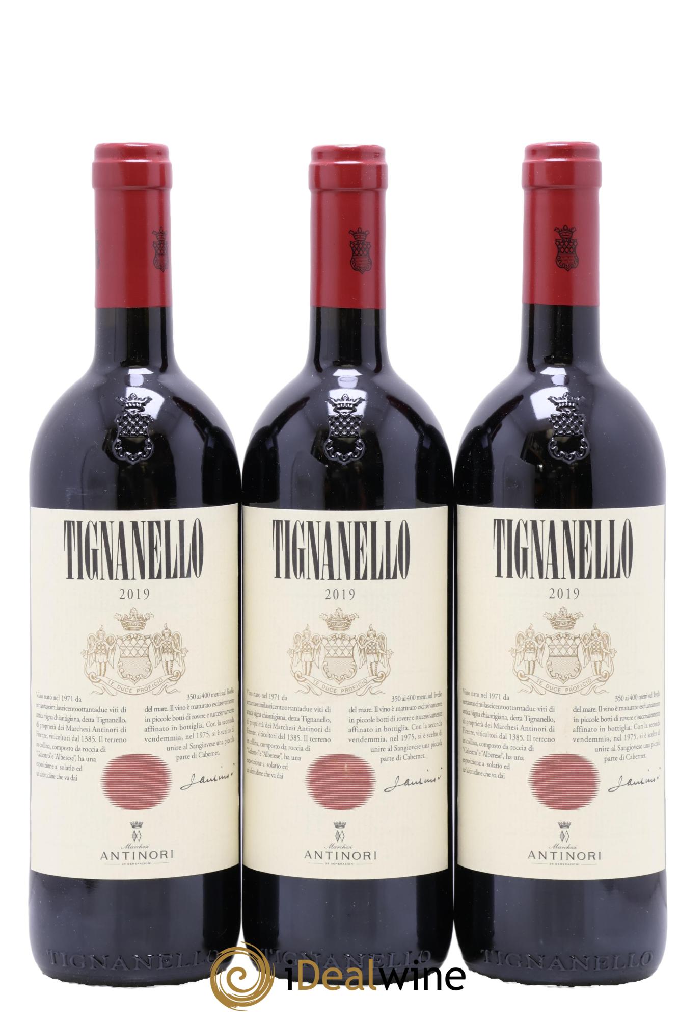 Toscana IGT Tignanello Tenuta Tignanello - Marchesi Antinori 2019 - Lotto di 3 bottiglie - 0