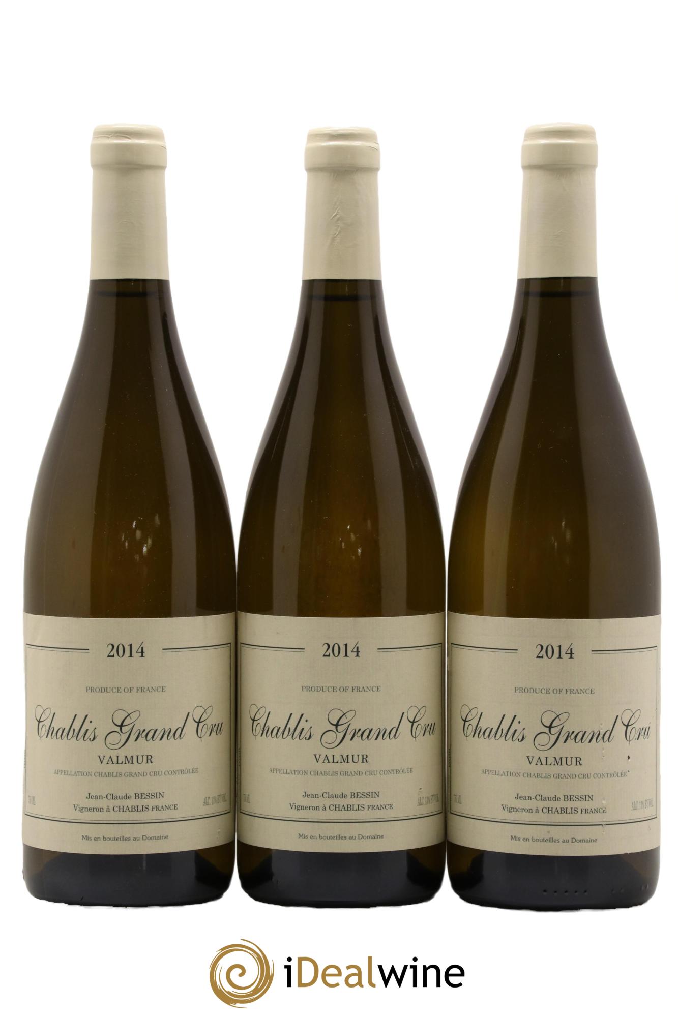 Chablis Grand Cru Valmur Jean-Claude & Romain Bessin 2014 - Lot de 3 bouteilles - 0